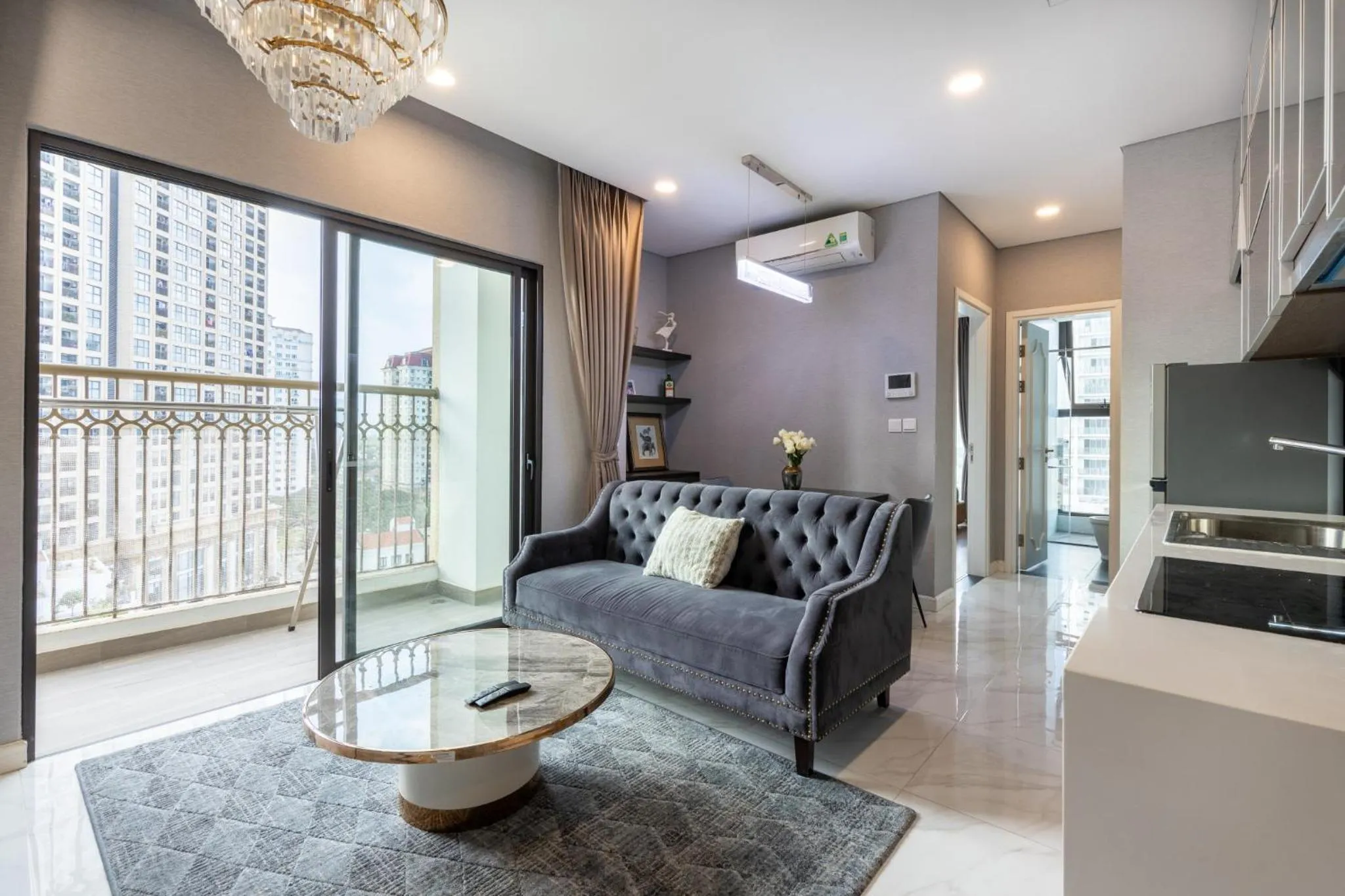 Living room in Muse Hanoi Lake View Luxury Apartment - D' Eldorado