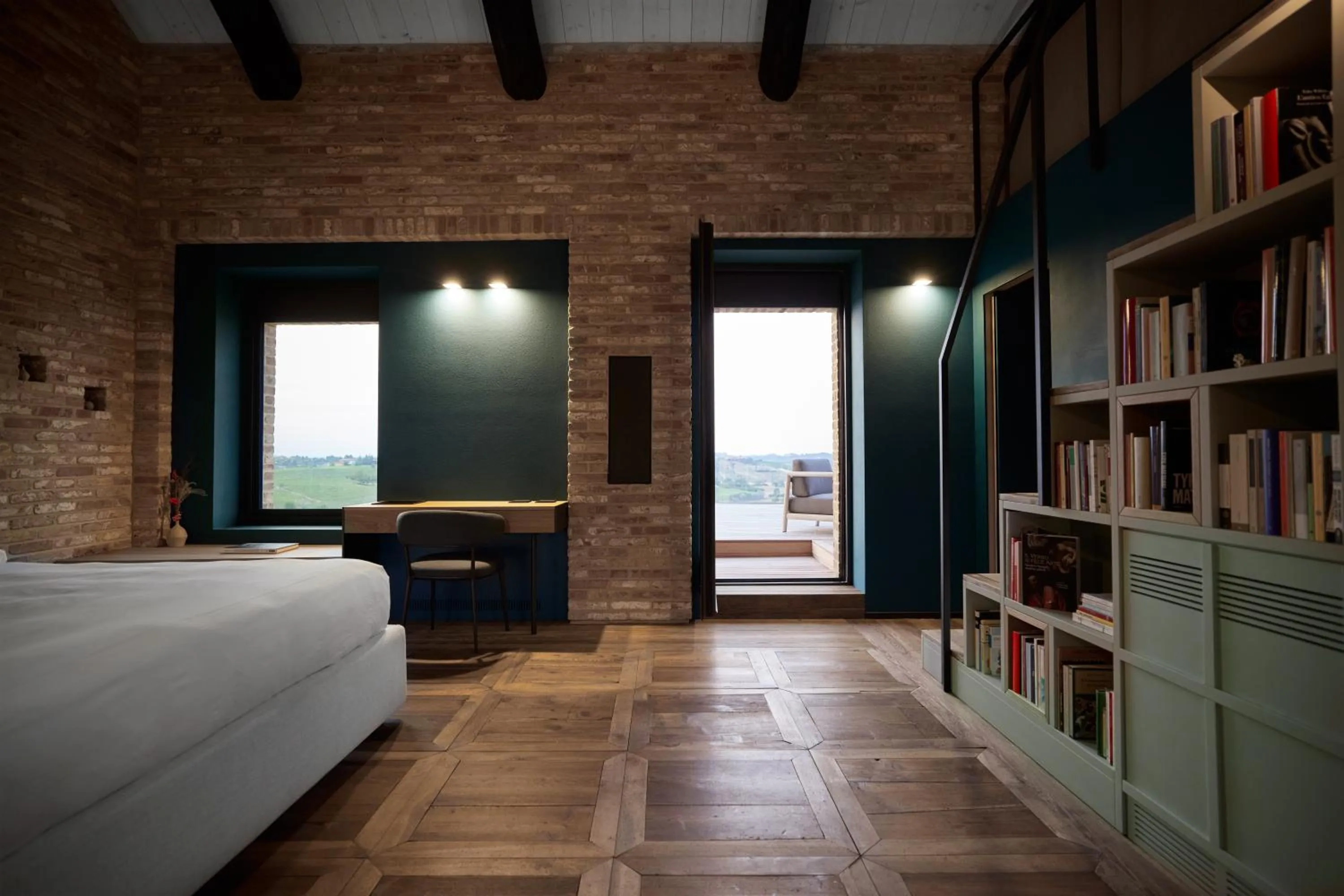 Balcony/Terrace, Bed in Le Marne Relais - Small Luxury Hotels of the World