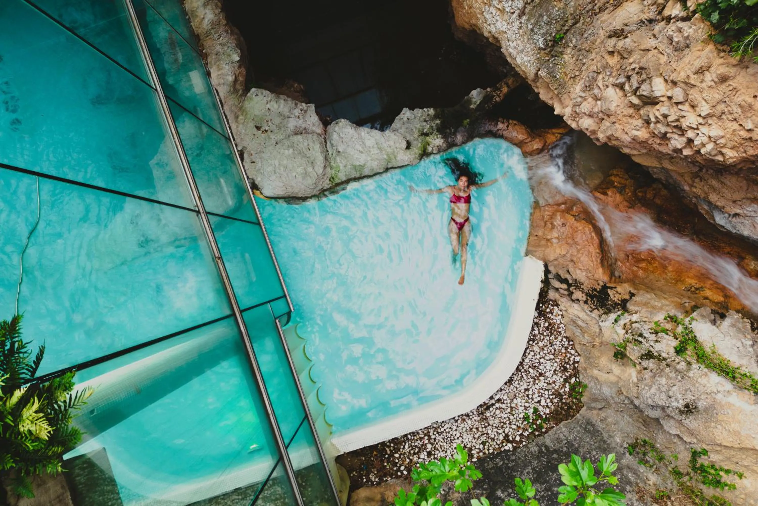 Pool view in Hotel Balneario La Hermida