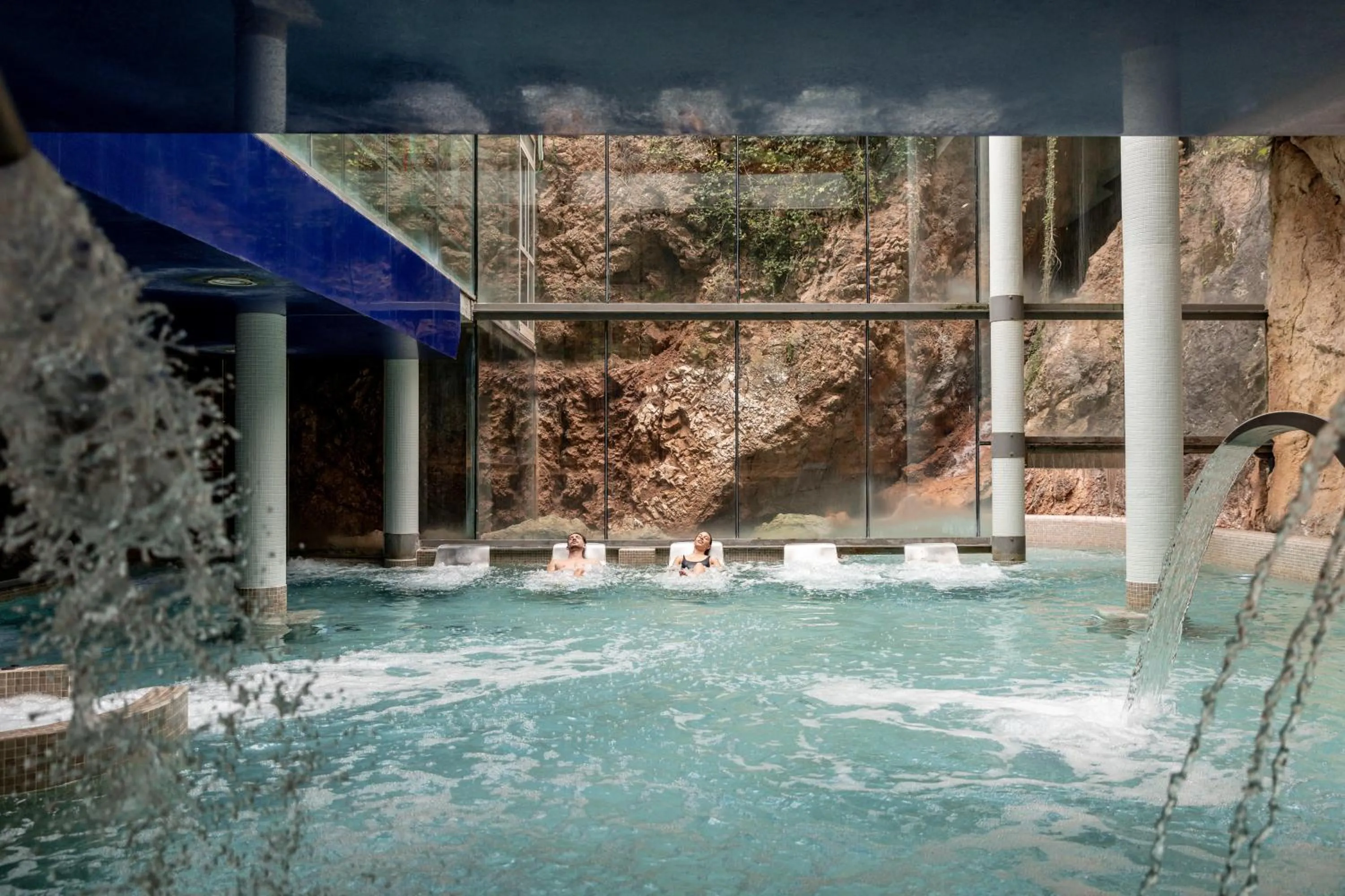 Pool view in Hotel Balneario La Hermida