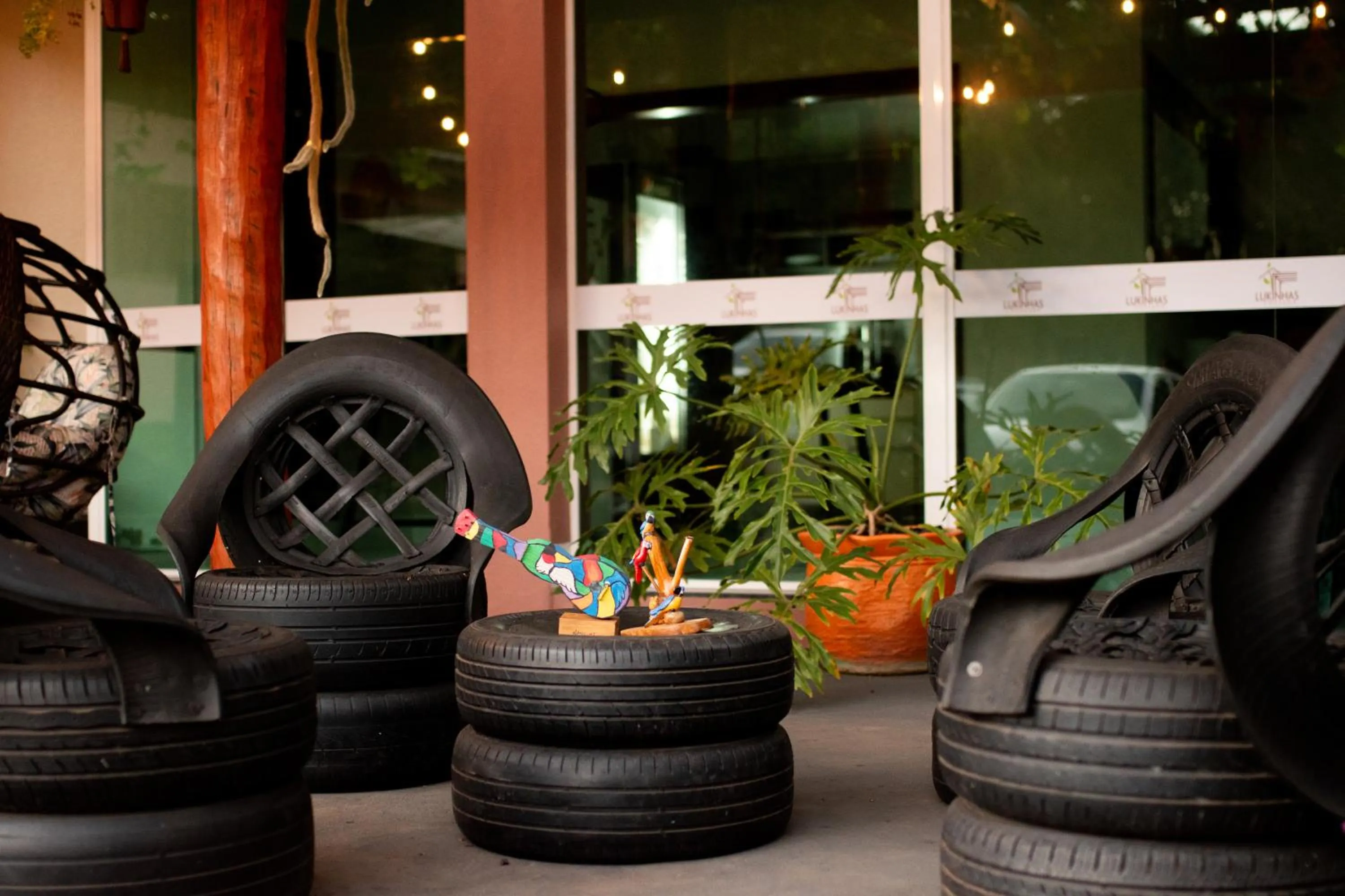 Garden view in Lukinhas Pousada