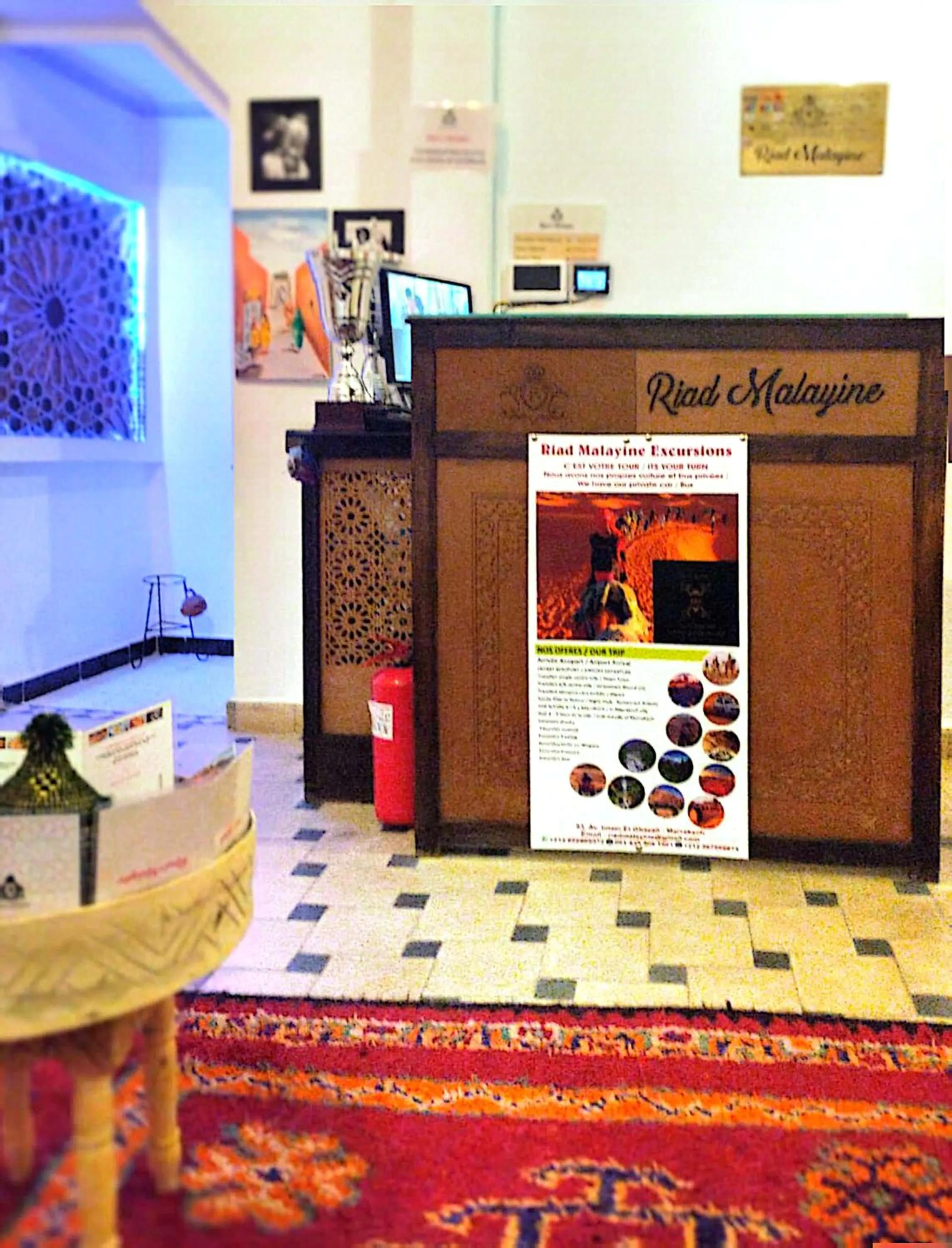 Lobby or reception in Riad Malayine