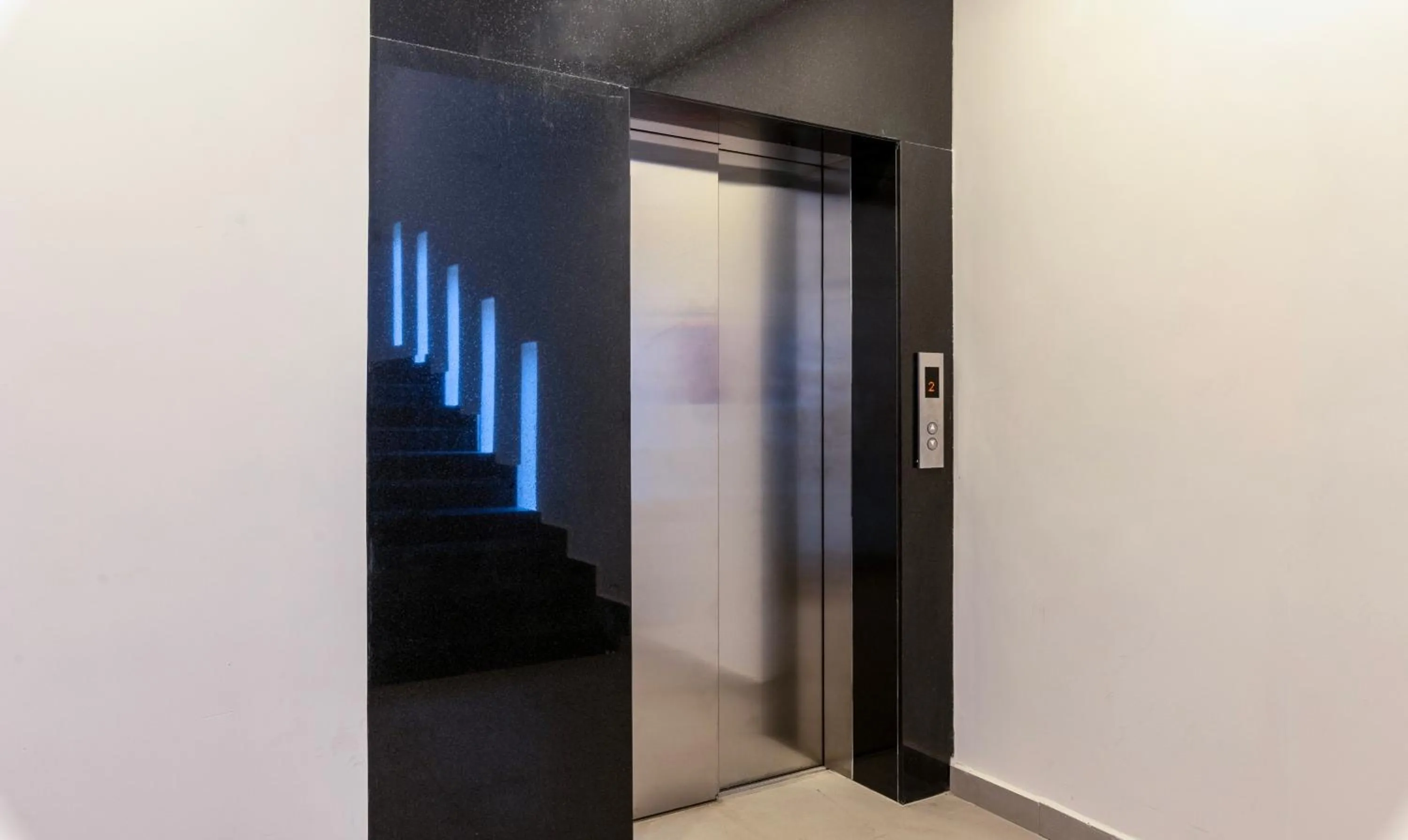 elevator in Treebo vSaffron Regency, Punnamada Lake