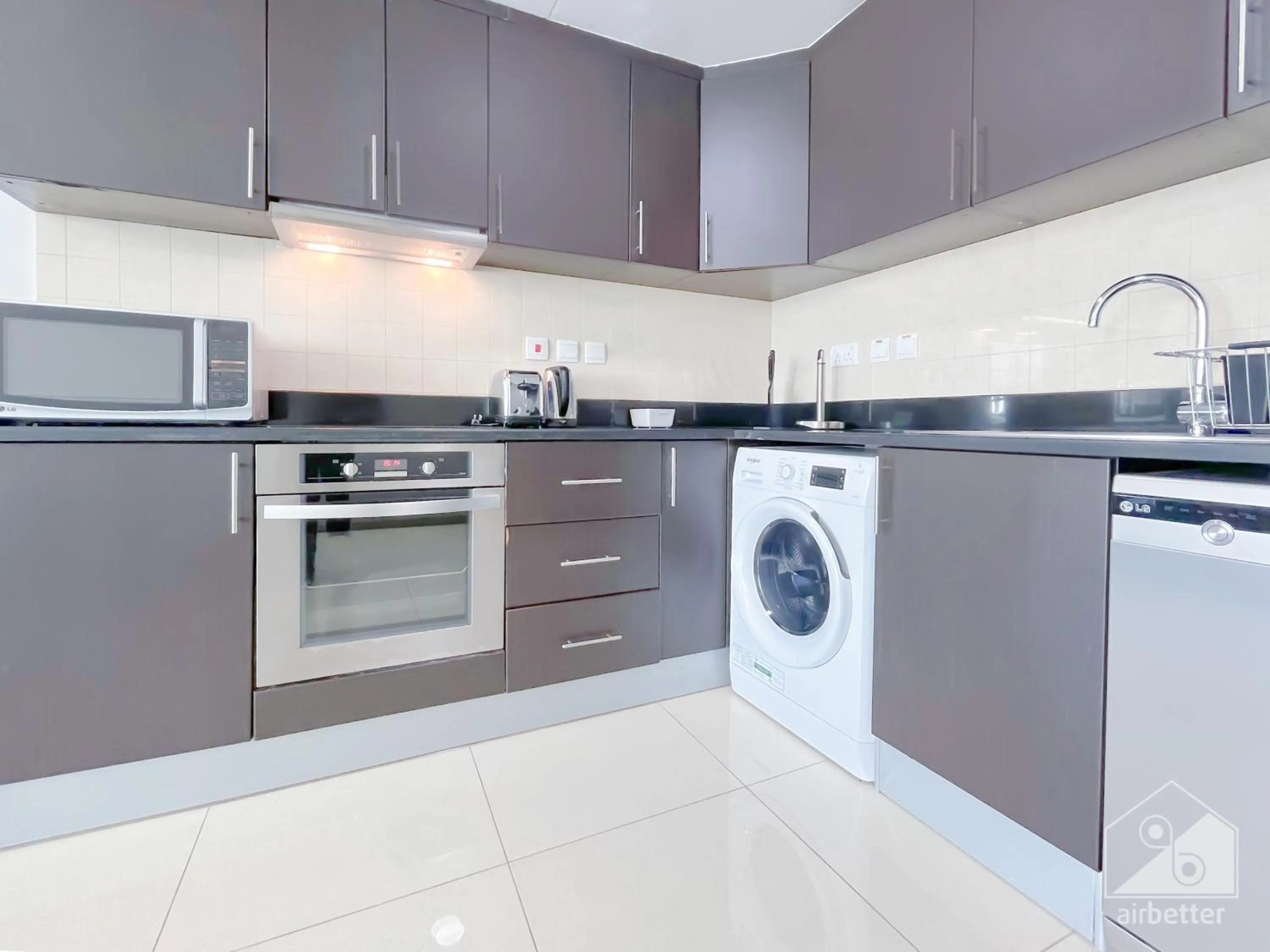 kitchen in Luxurious Loft with stunning views Dubai