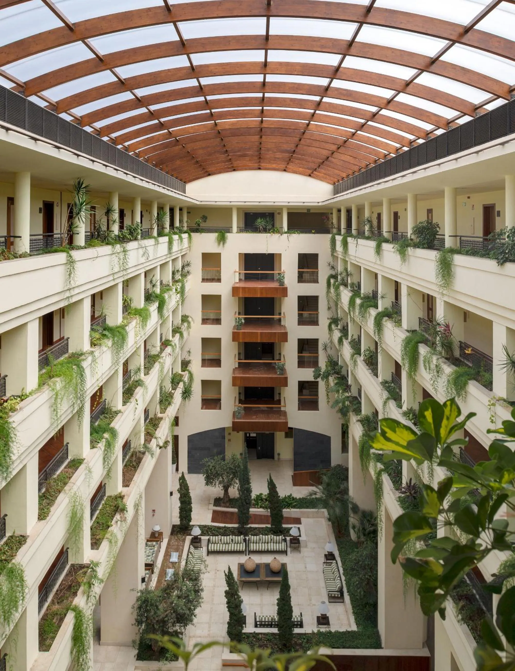 Inner courtyard view in Puerto Antilla Grand Hotel