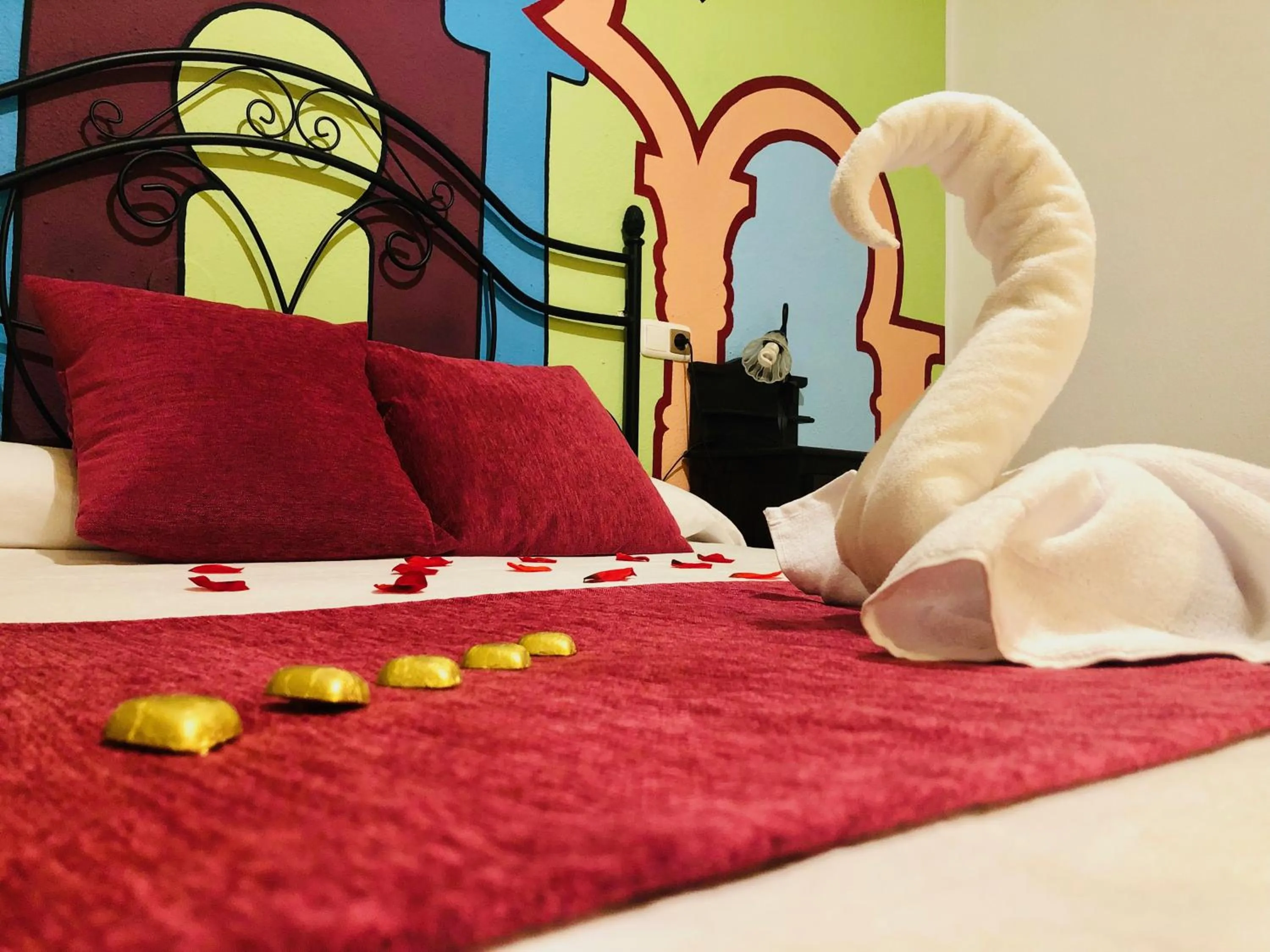 Bed in Hotel Puerta Nazarí