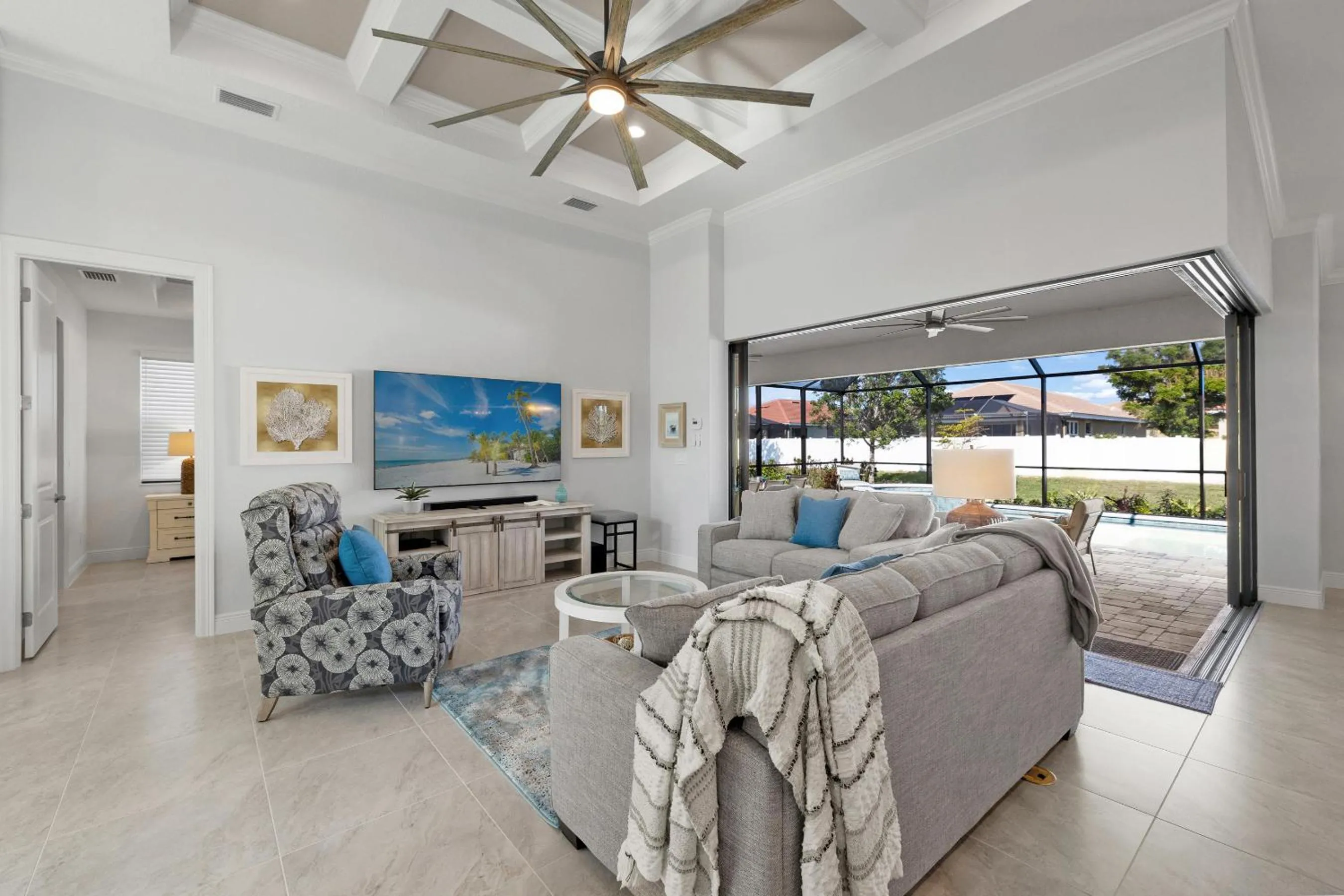 Living room in Absolutely stunning home that truly embodies Florida living, Villa Blue Starfish