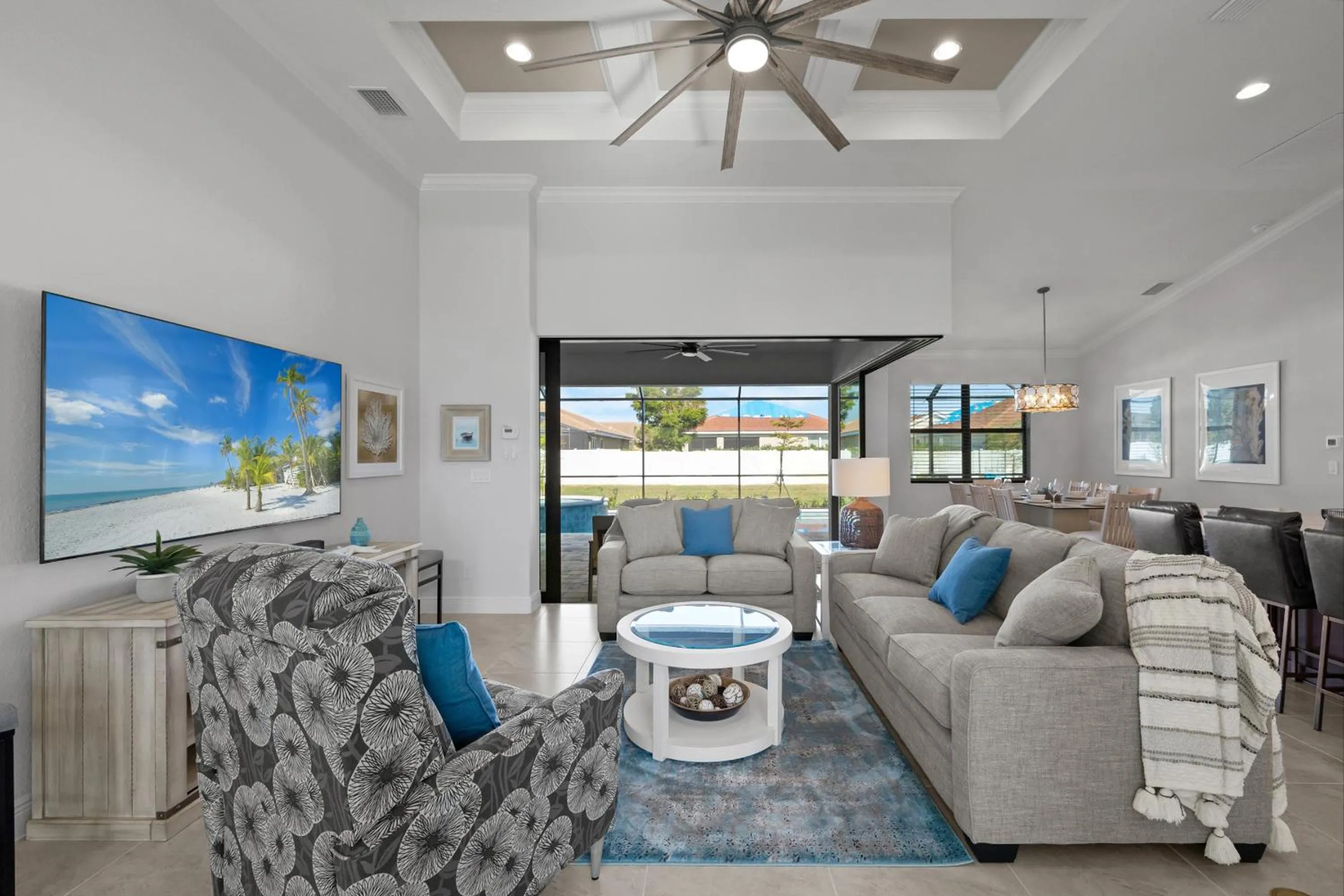 Living room in Absolutely stunning home that truly embodies Florida living, Villa Blue Starfish