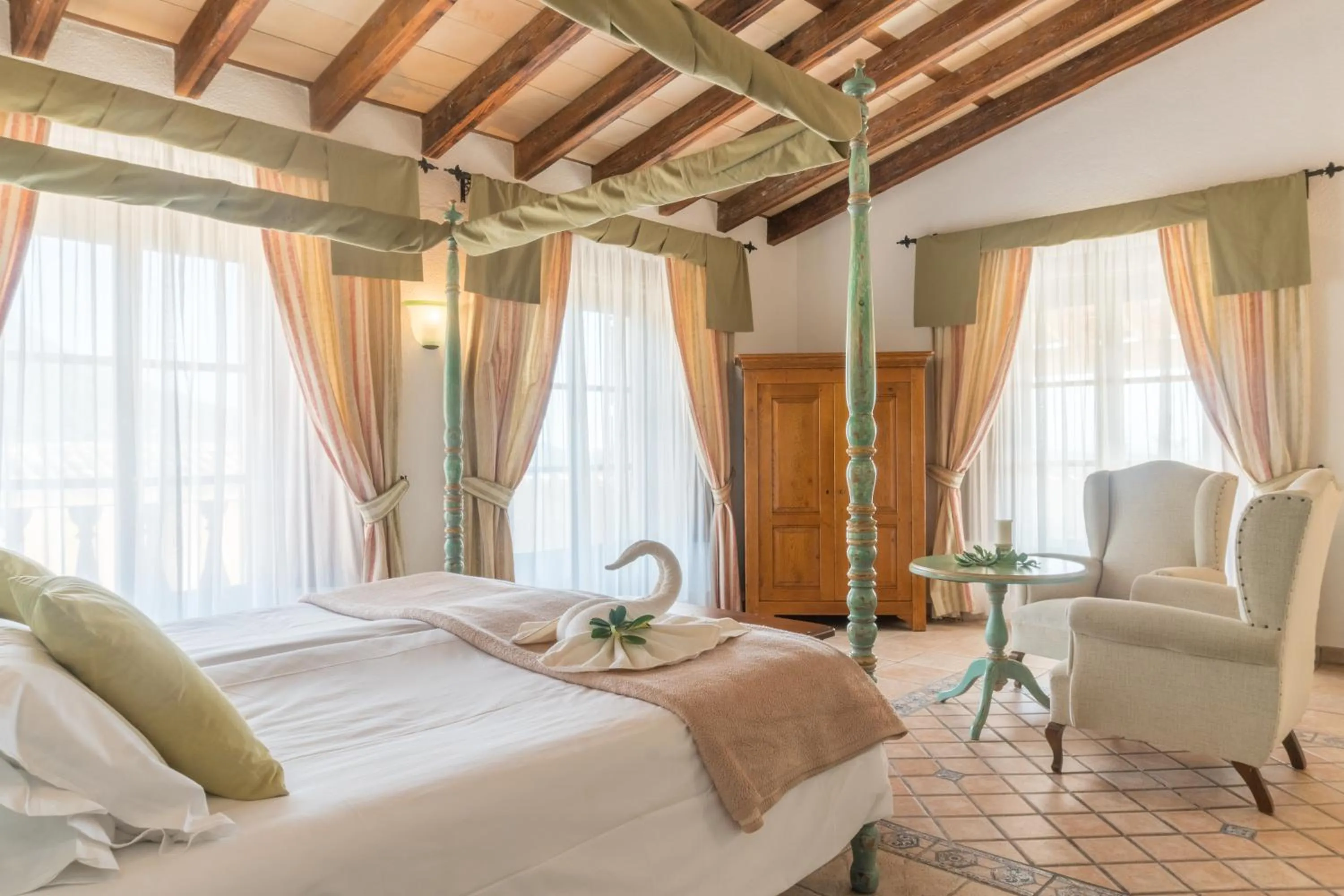 Bed in Finca Binibona Parc Natural