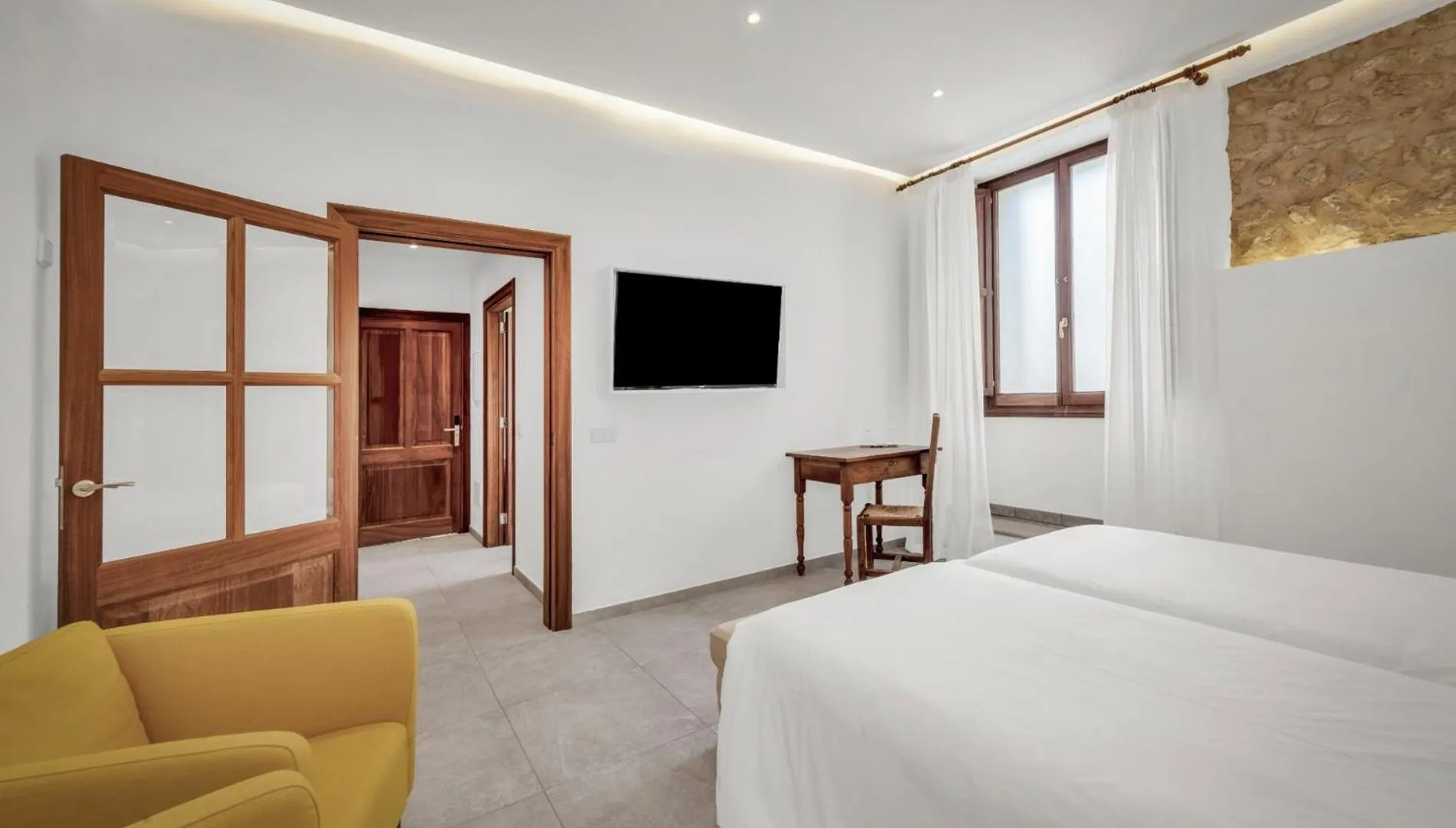 Bed in Finca Binibona Parc Natural