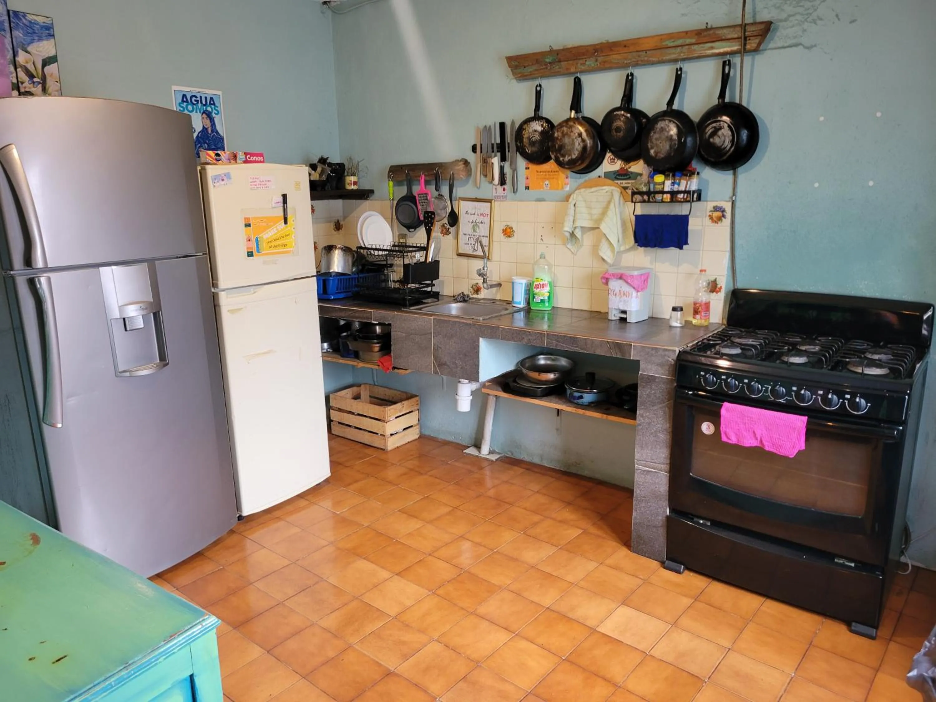 Kitchen or kitchenette in Casa Satoshi