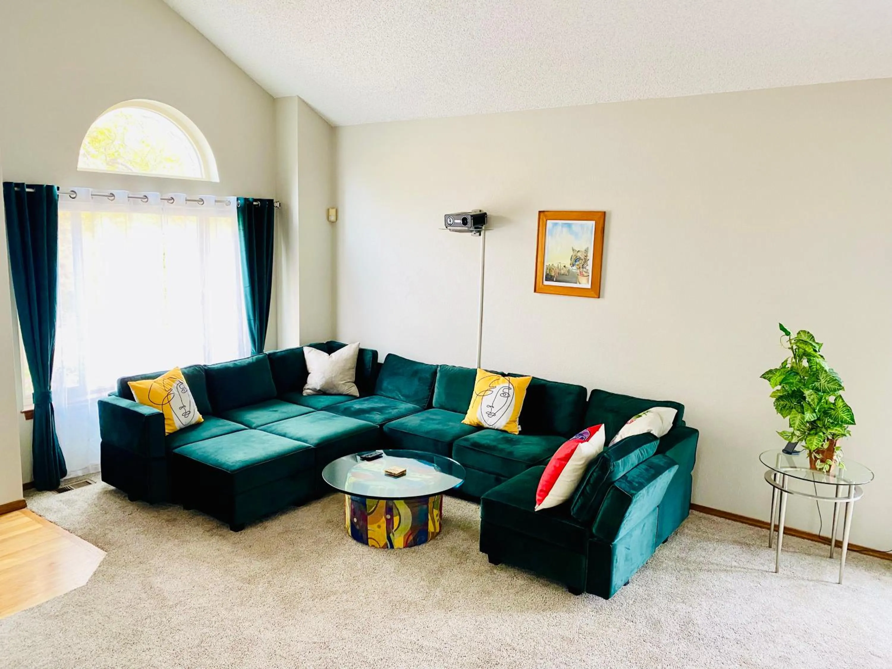 Communal lounge/ TV room in 3br home 2br unit close to USAFA with fireplace