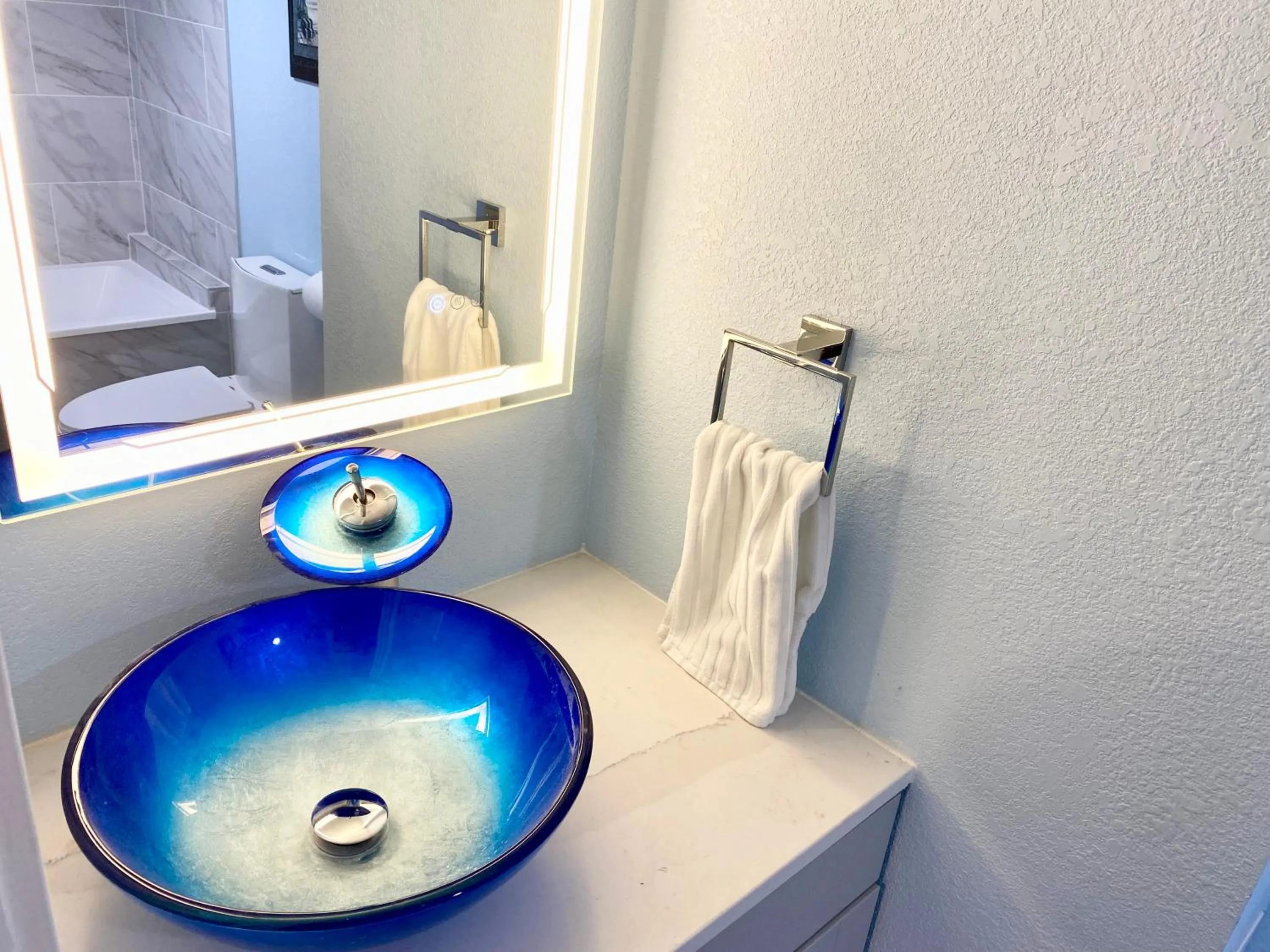 Bathroom in 3br home 2br unit close to USAFA with fireplace