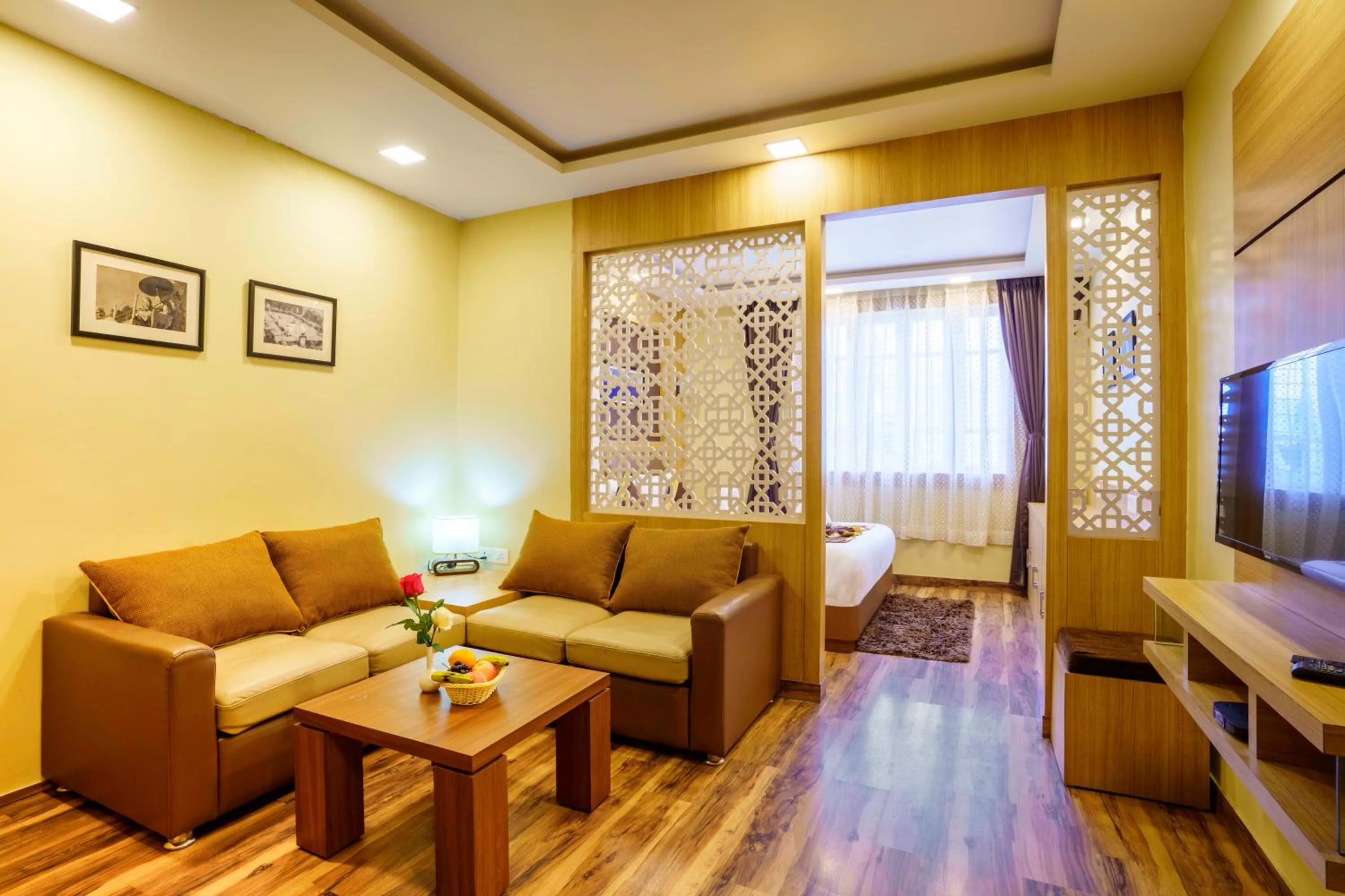 Seating area in Q SAINA THE COSMOS