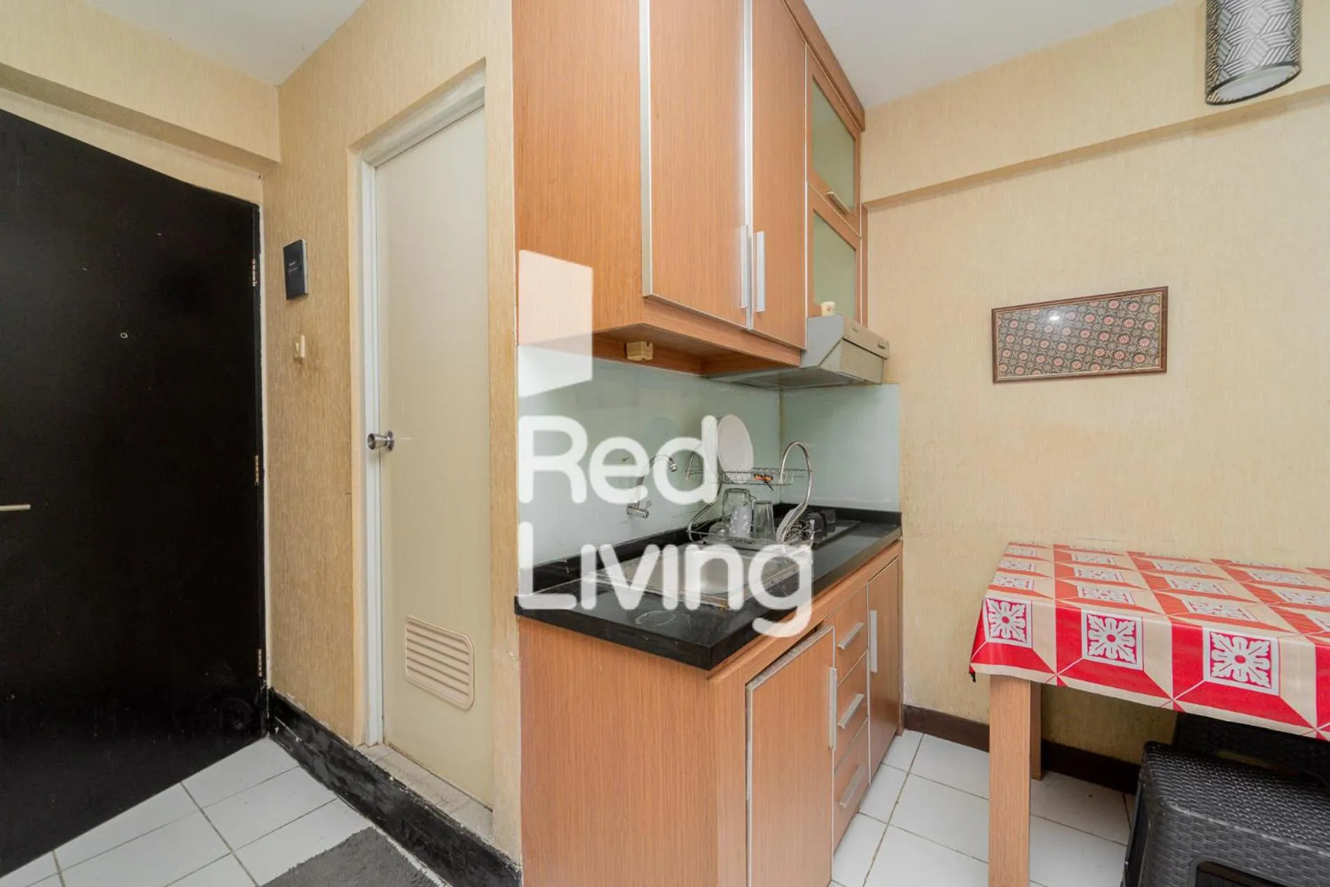 Kitchen or kitchenette, Bed in Apartemen Sentra Timur Residence - S&A Zada Property Tower Orange