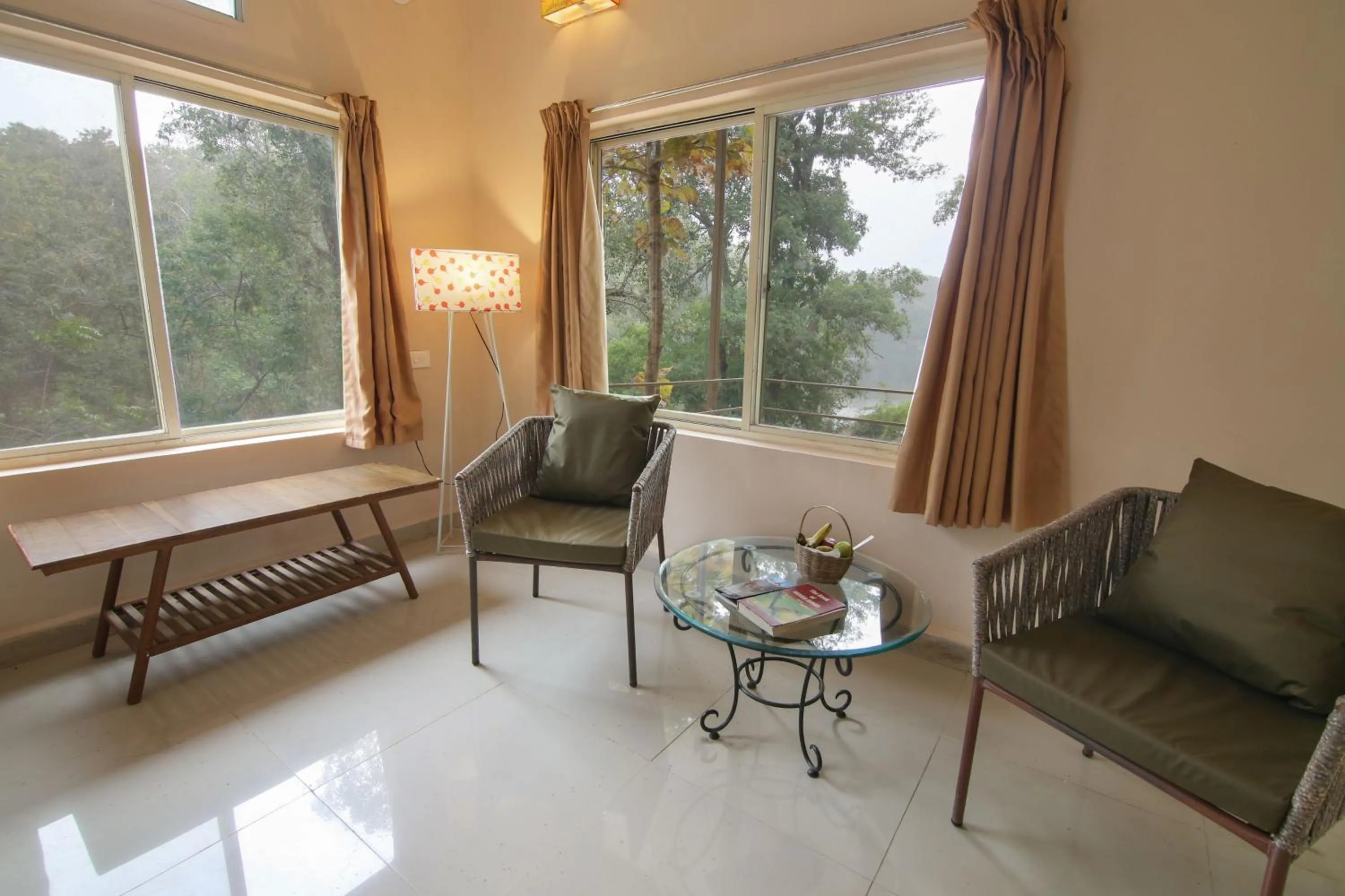 Seating area in Rukhad Jungle Camp - Pench