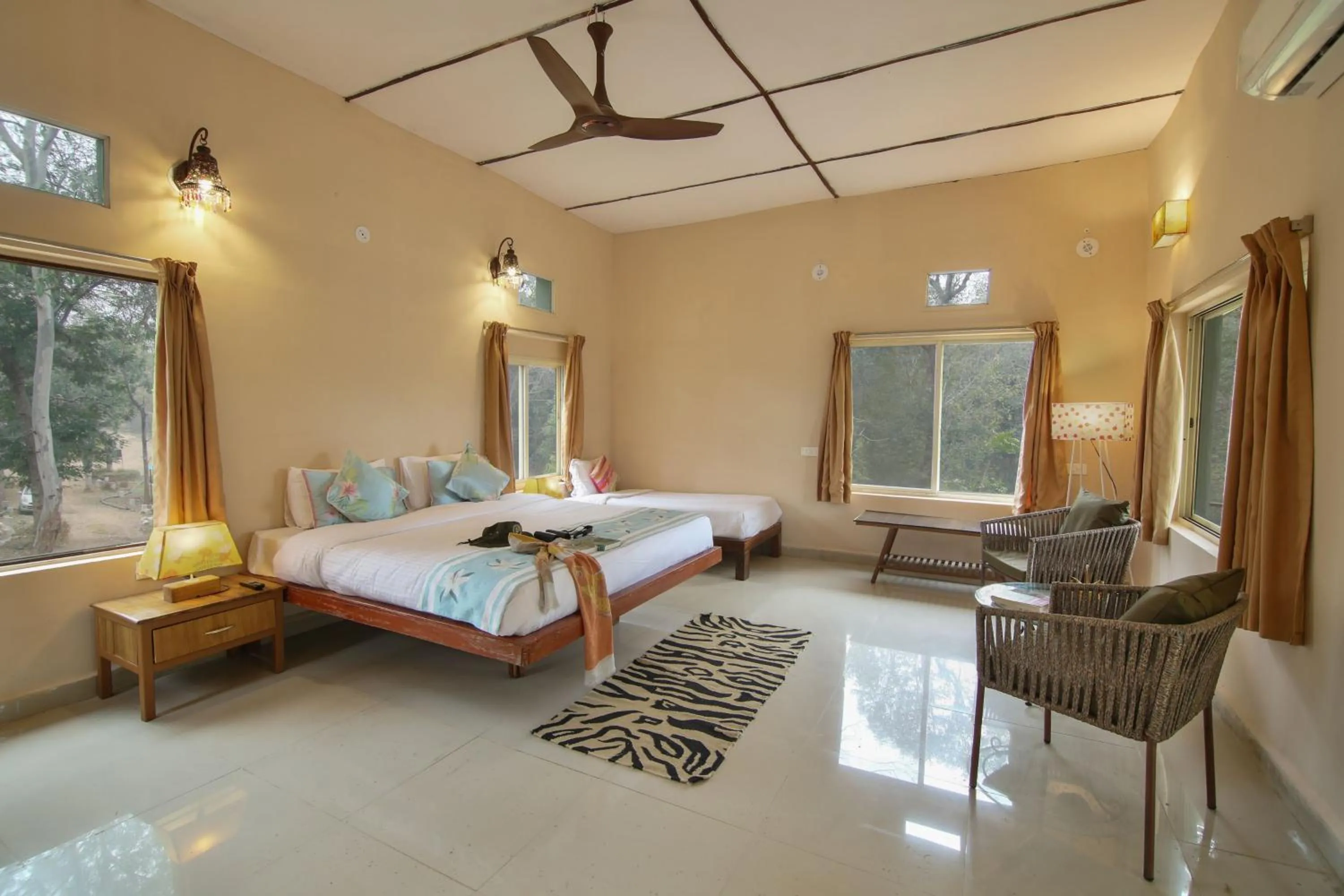 Bed in Rukhad Jungle Camp - Pench