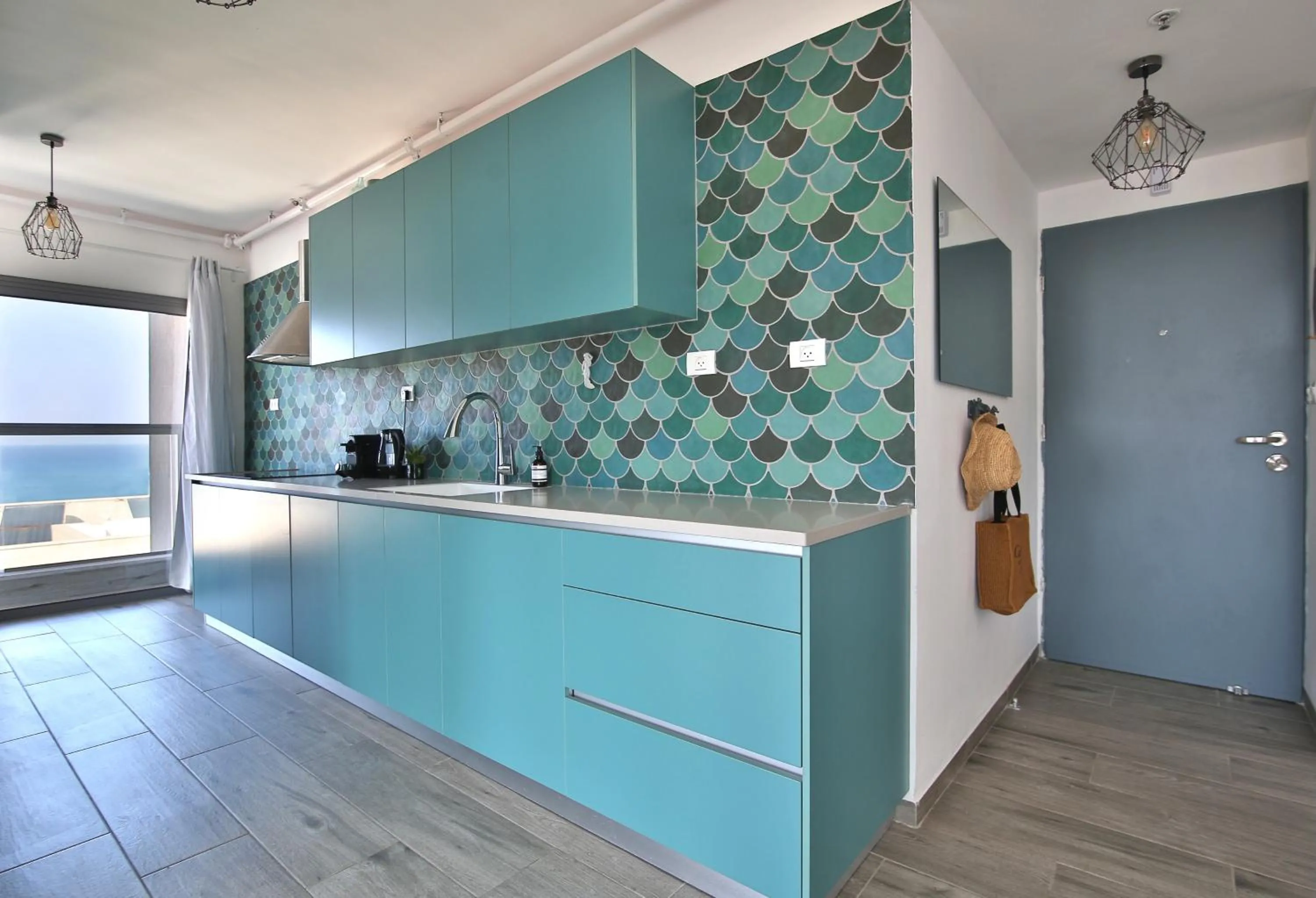 Kitchen or kitchenette in Bat-Galim Beach Apartment