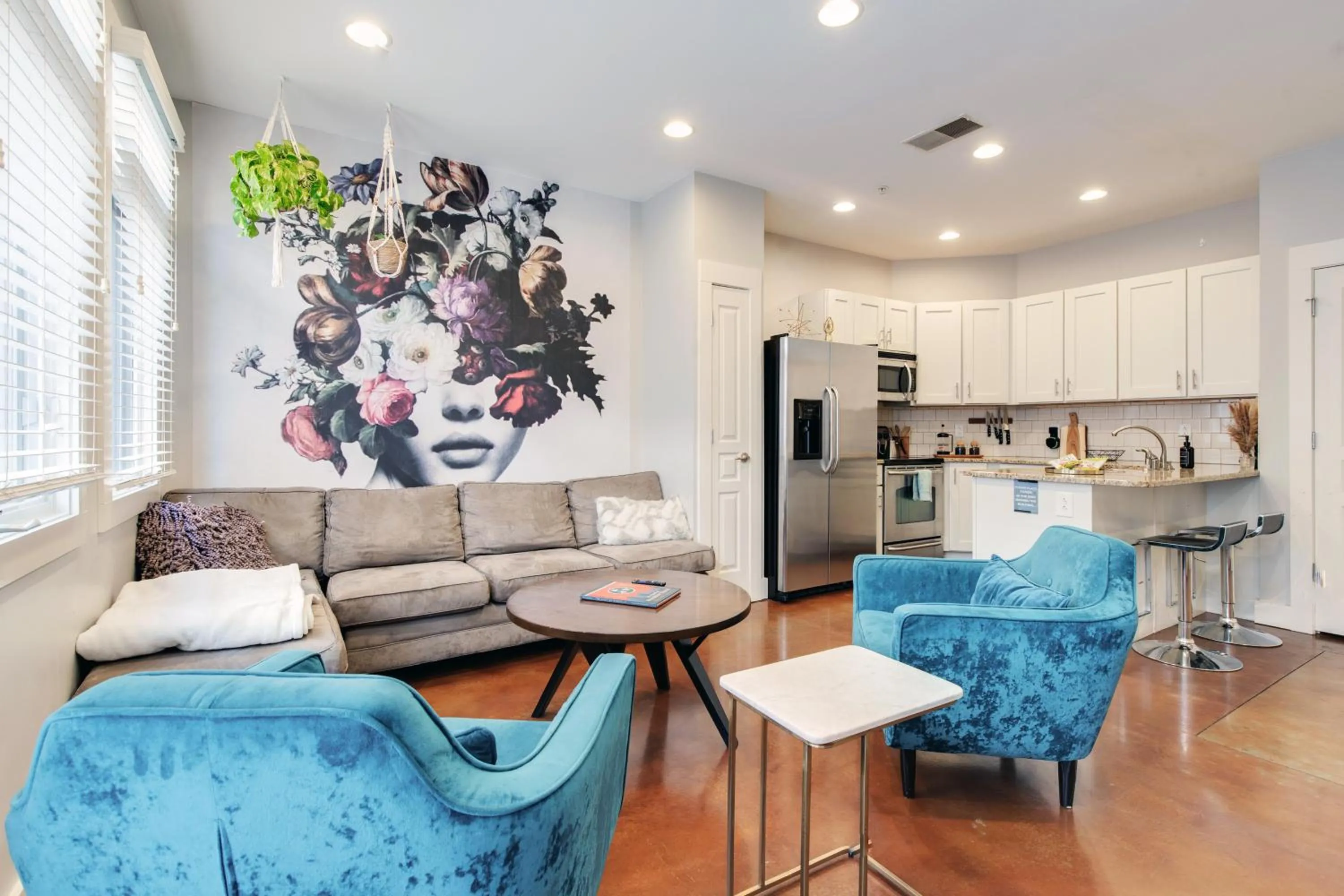 Living room in Stunning West end Condo - close to everything Nashville has to offer!