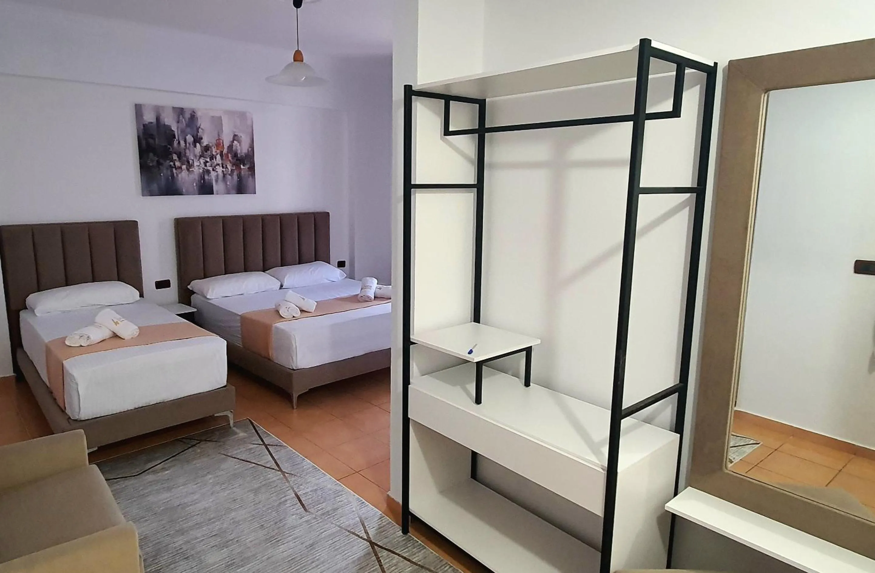 Bed in Hotel de Ksamil