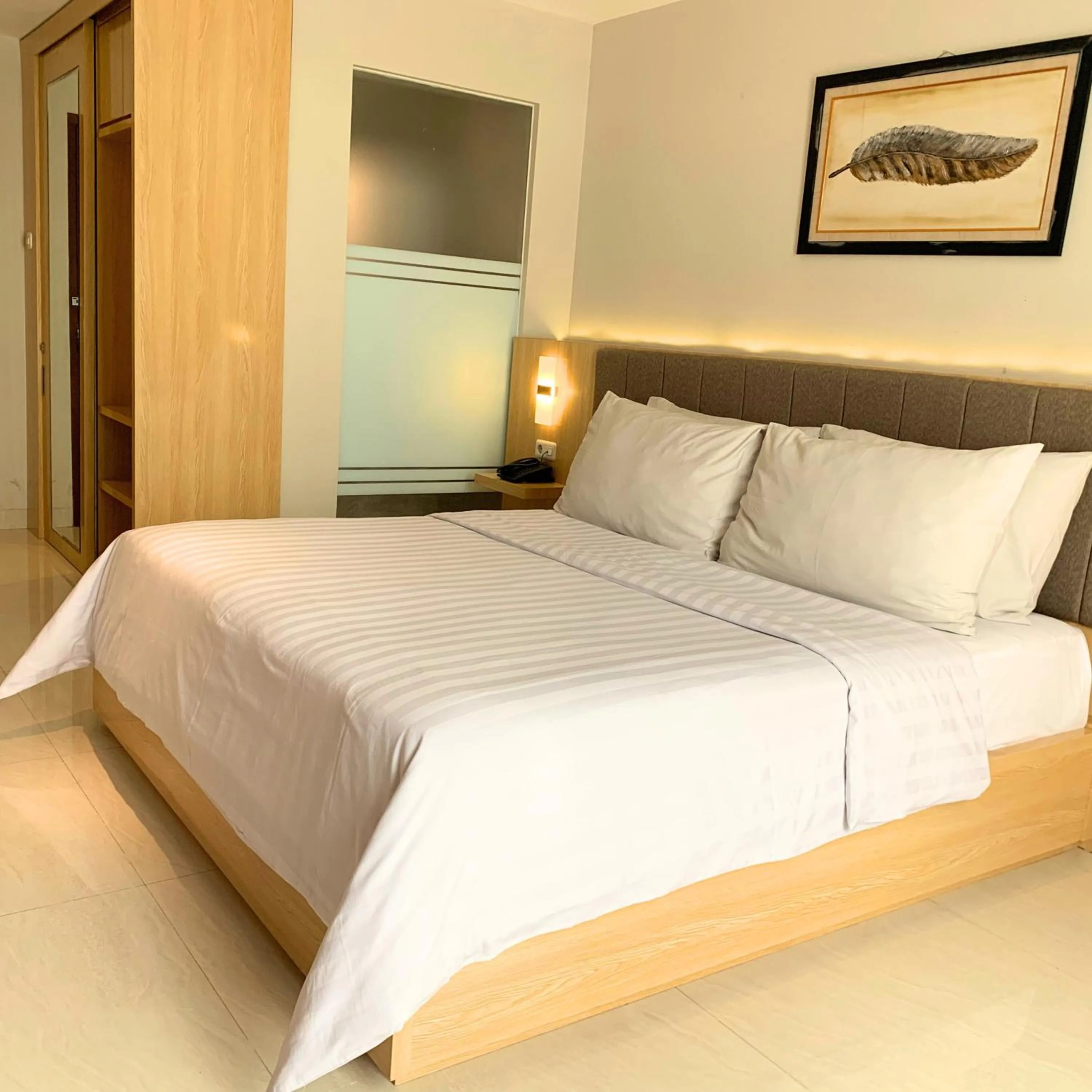 Bed in Surabaya River View Hotel