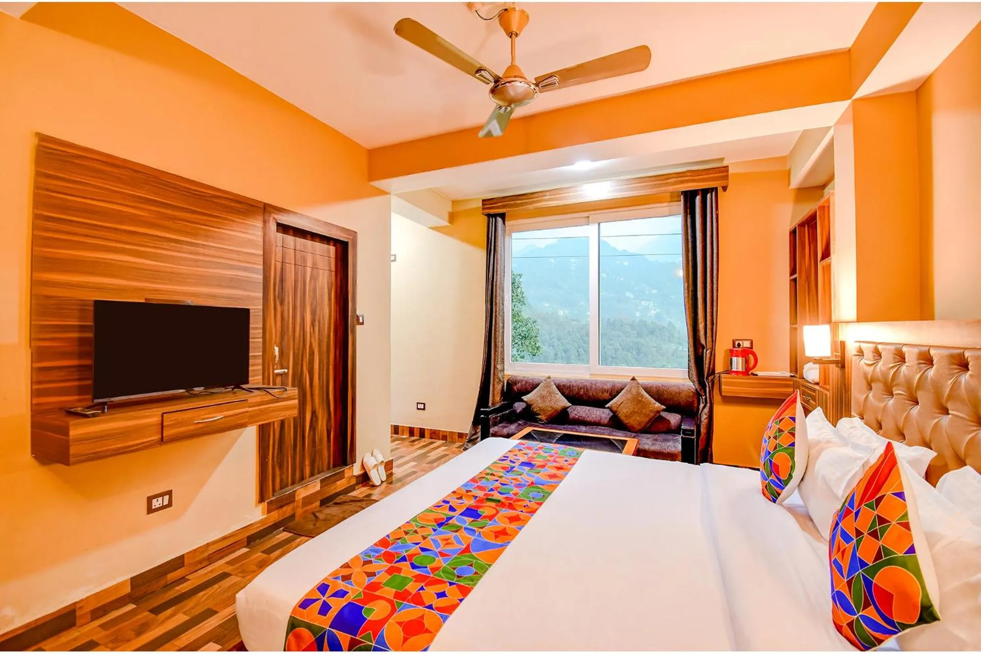 Bed in FabHotel Rikhila's Regency