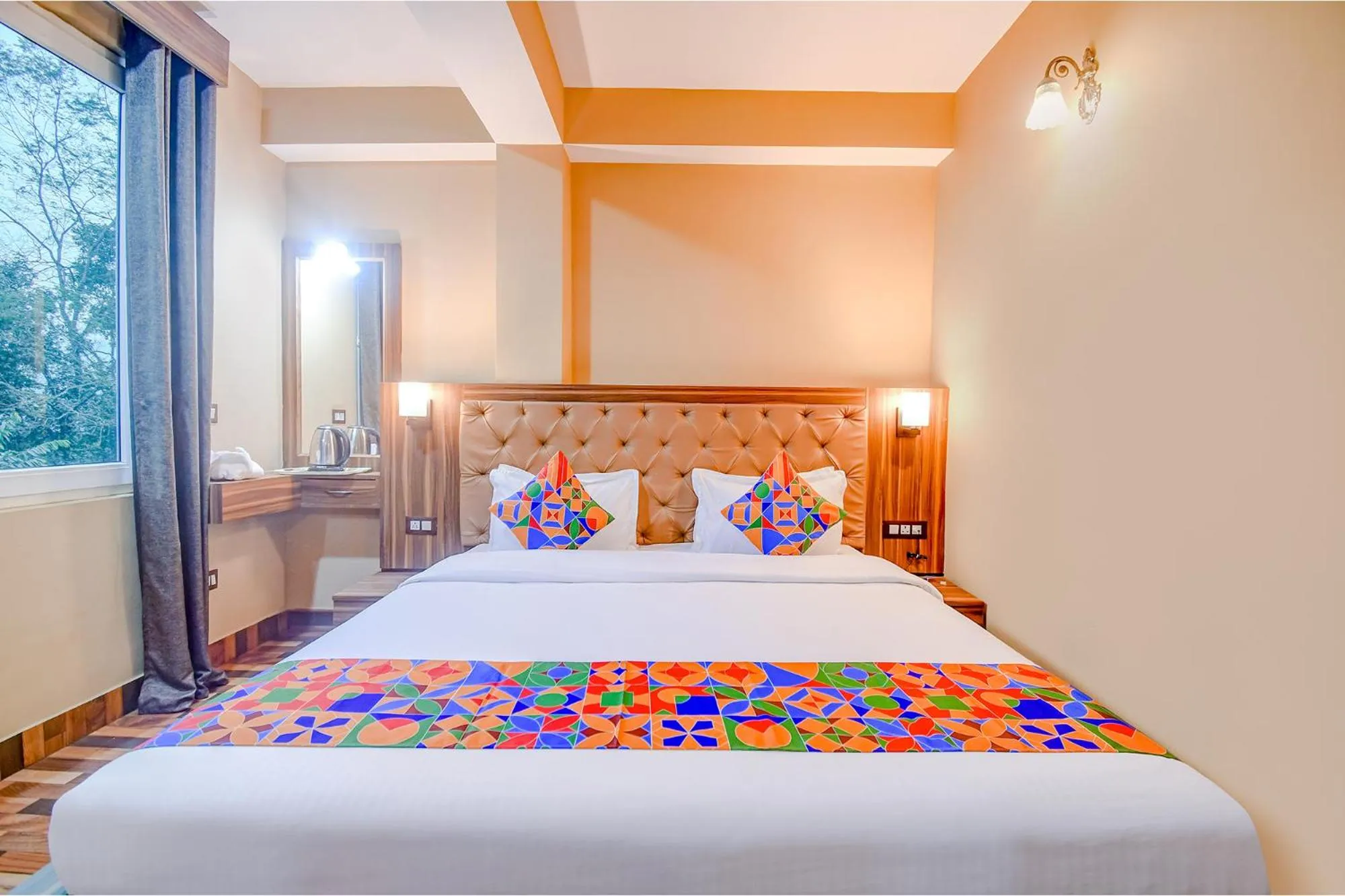 Bed in FabHotel Rikhila's Regency