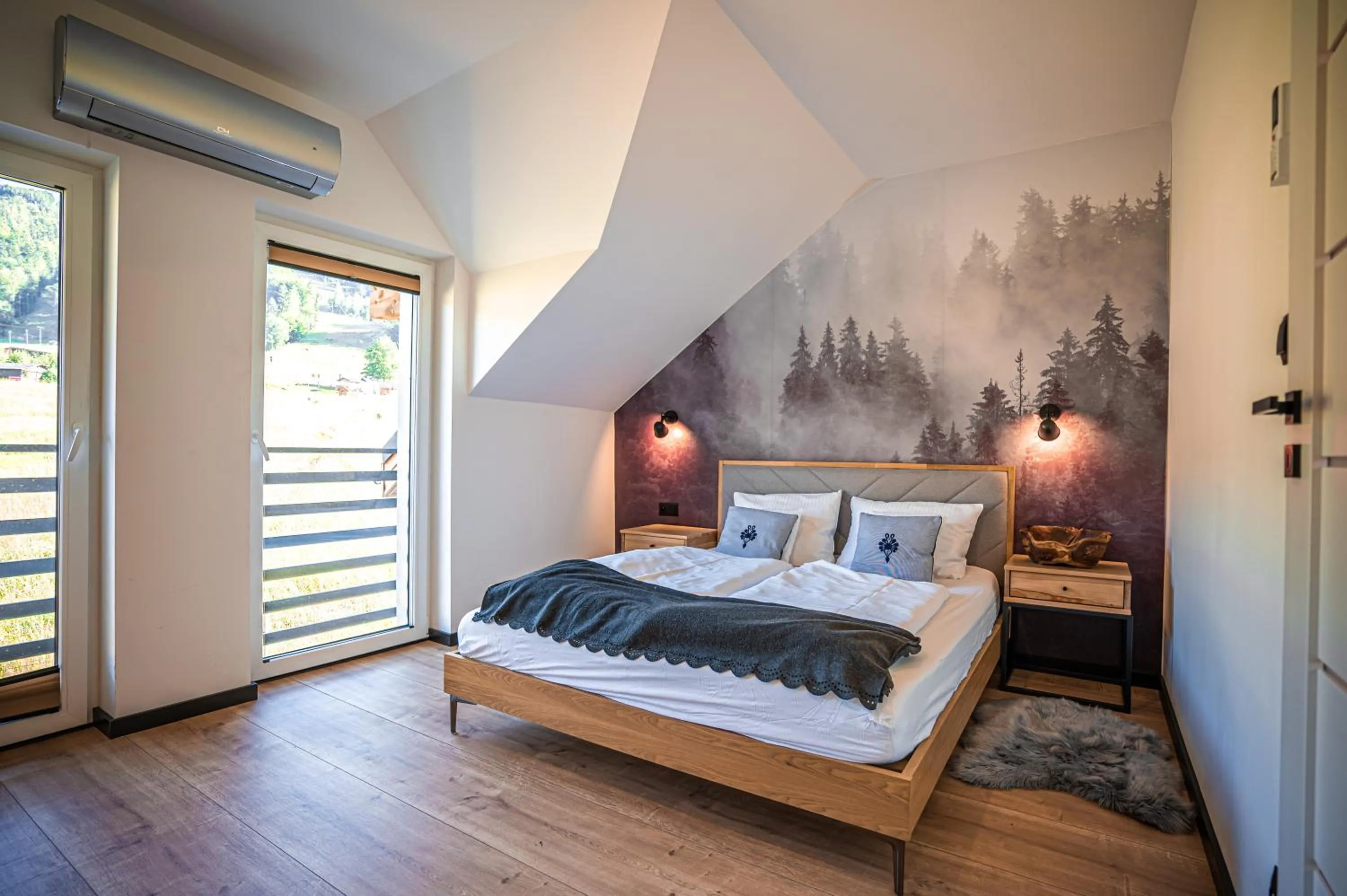 Bed in Nad Lipami - apartament z tarasem blisko stoku Sczyrk