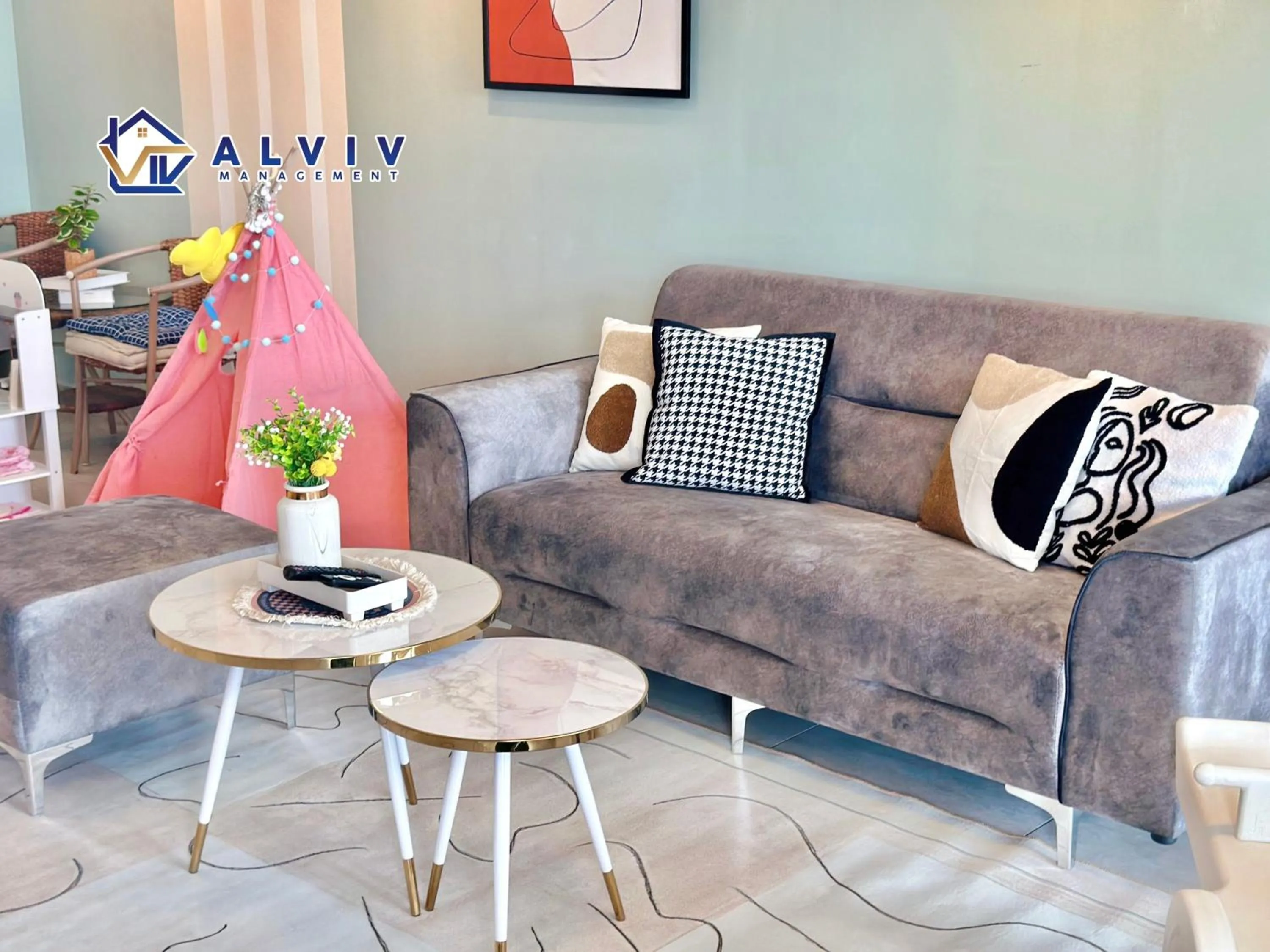 Living room in Atlantis Melaka I 5-10pax I 5min JonkerSt BY Alviv Management