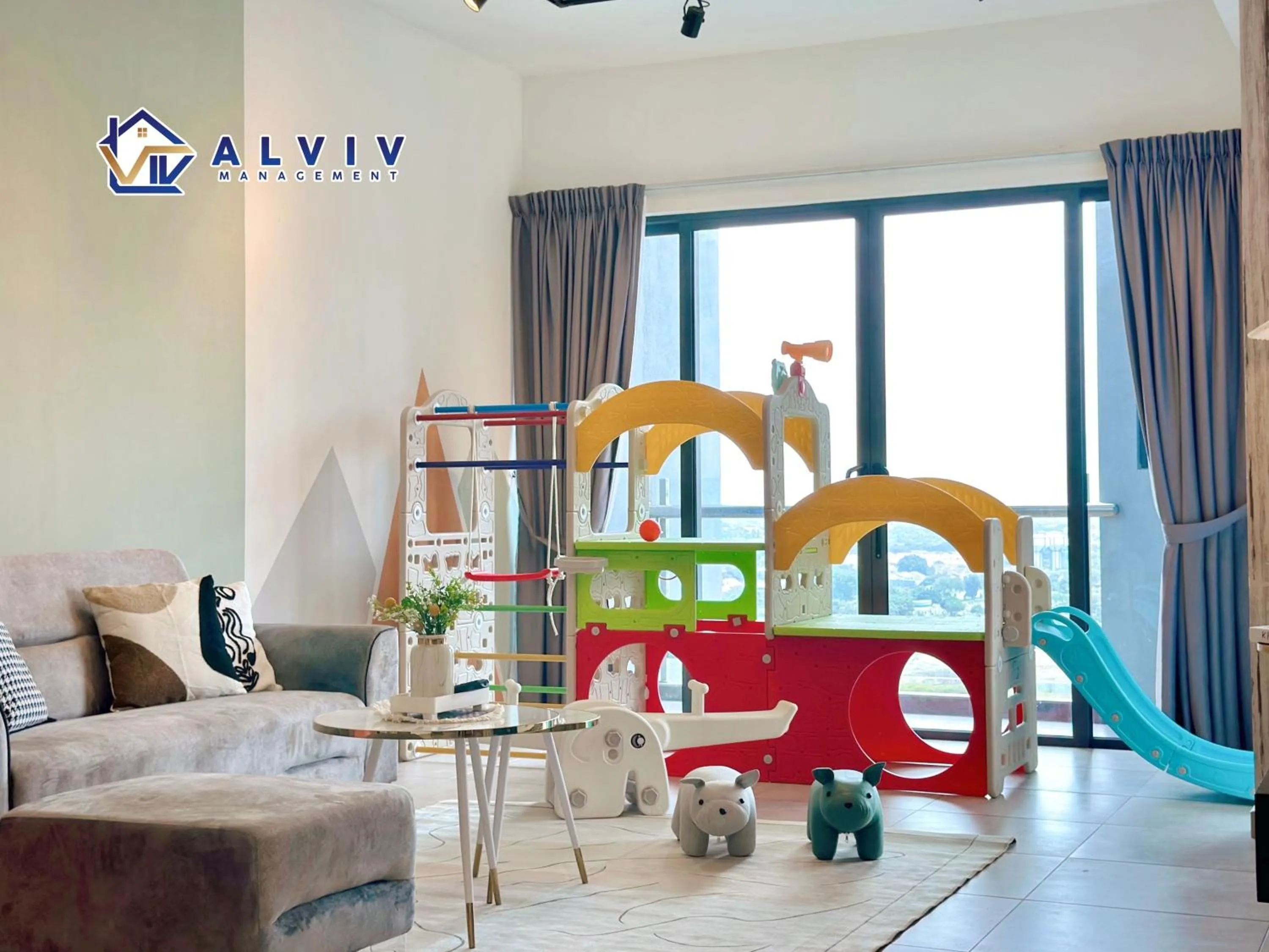 Living room, Bed in Atlantis Melaka I 5-10pax I 5min JonkerSt BY Alviv Management