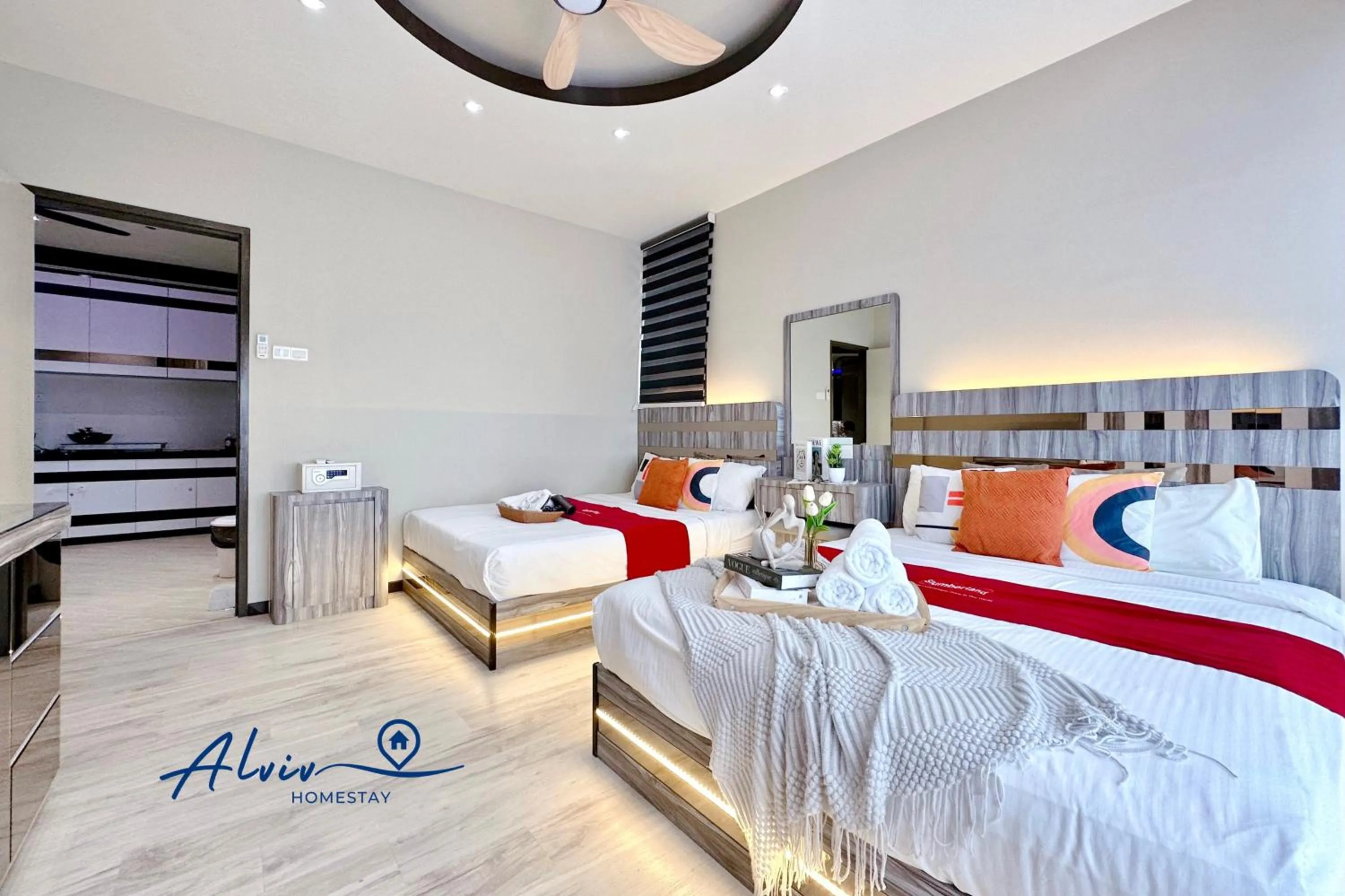 Bedroom, Bed in Atlantis Melaka I 5-10pax I 5min JonkerSt BY Alviv Management