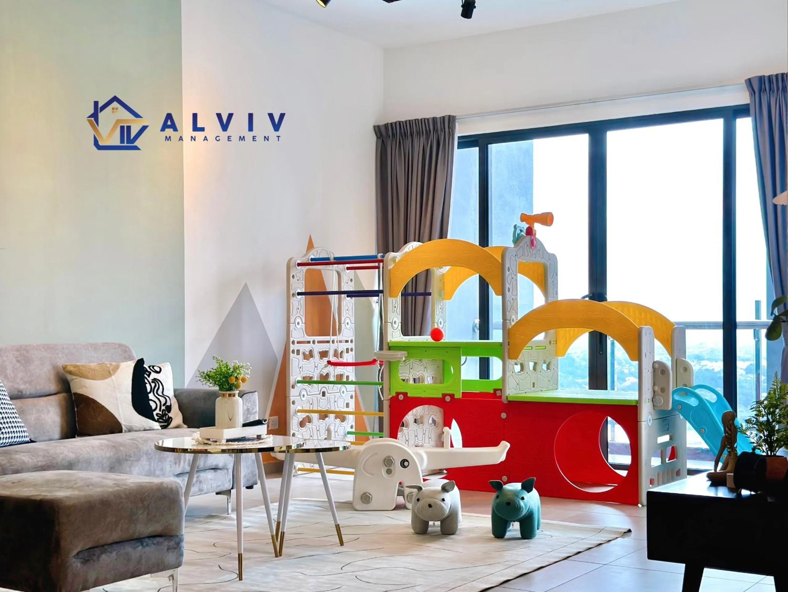 Living room in Atlantis Melaka I 5-10pax I 5min JonkerSt BY Alviv Management