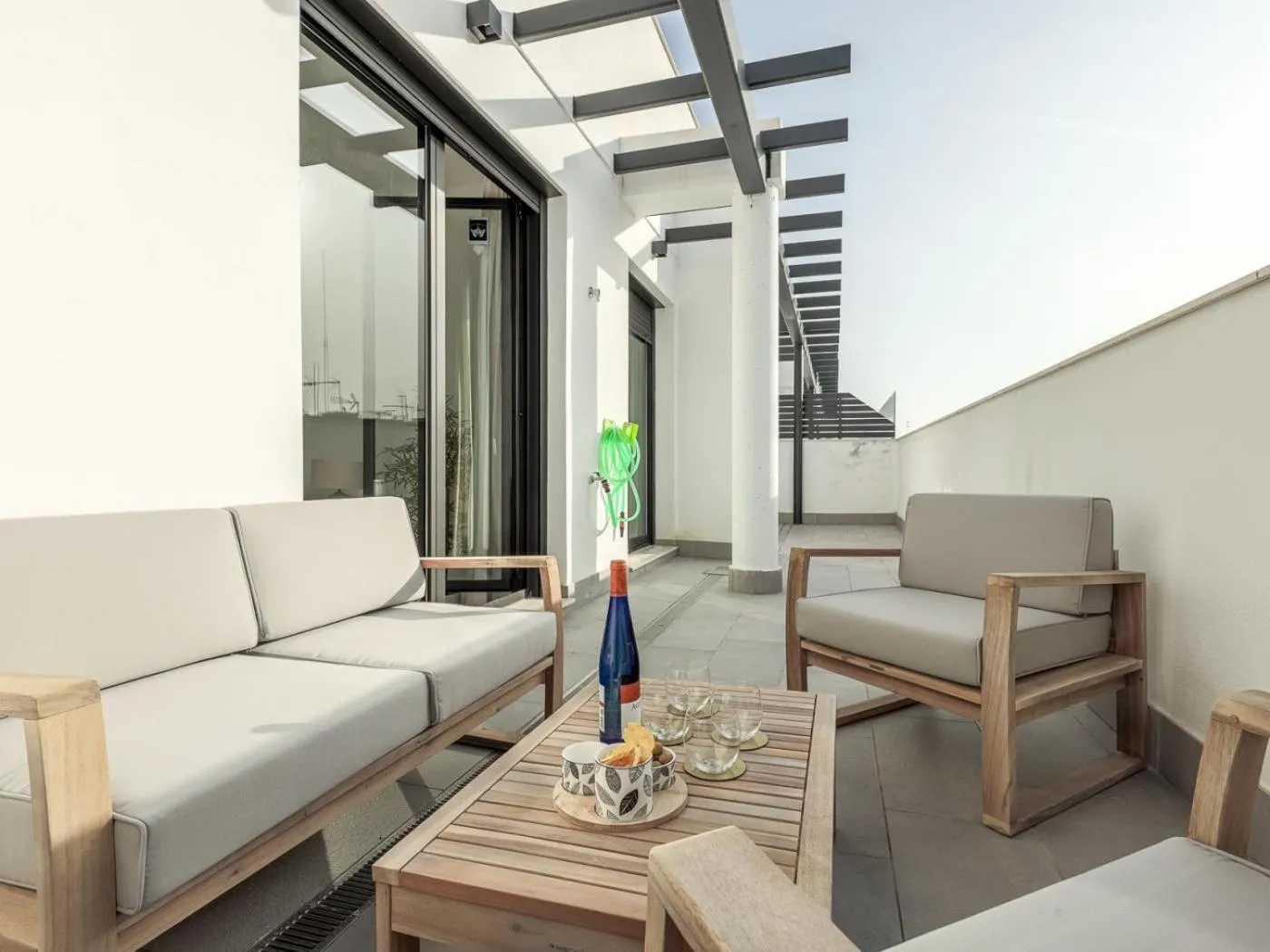 Balcony/Terrace in Uxama Sevilla Luxury Penthouse en Triana - Terraza y parking privados - piscina