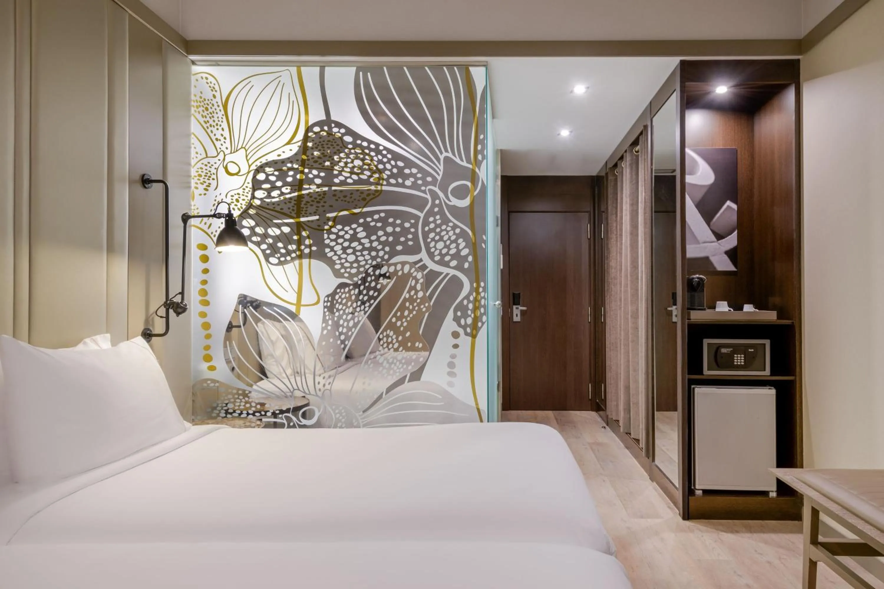 Photo of the whole room, Bed in AC Hotel Recoletos by Marriott