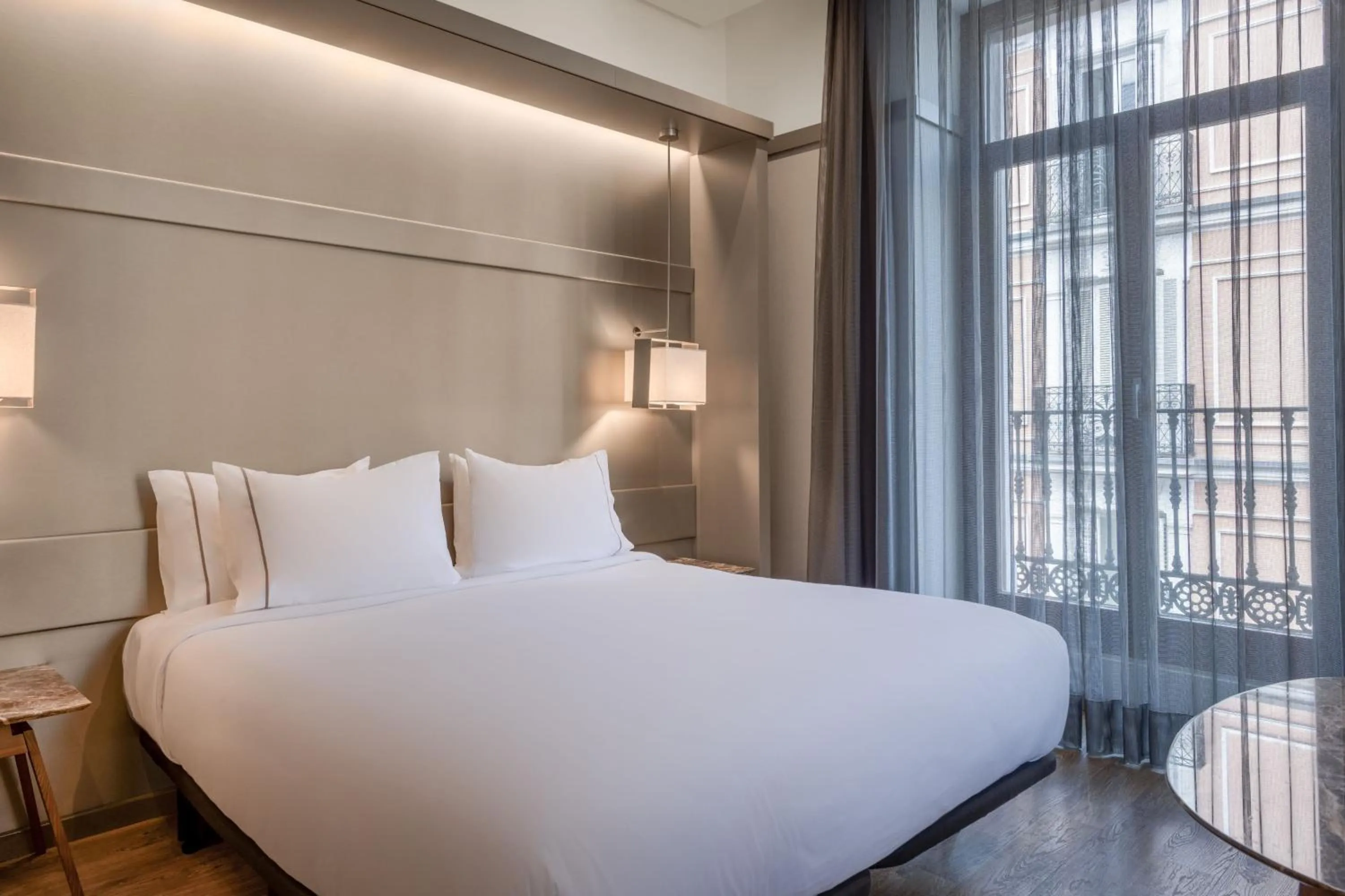 Photo of the whole room, Bed in AC Hotel Recoletos by Marriott