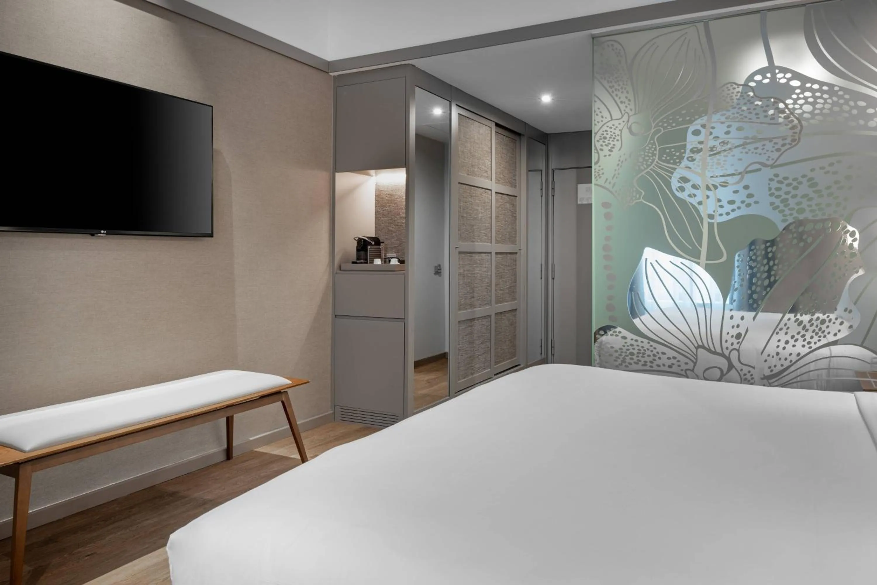 Photo of the whole room, Bed in AC Hotel Recoletos by Marriott