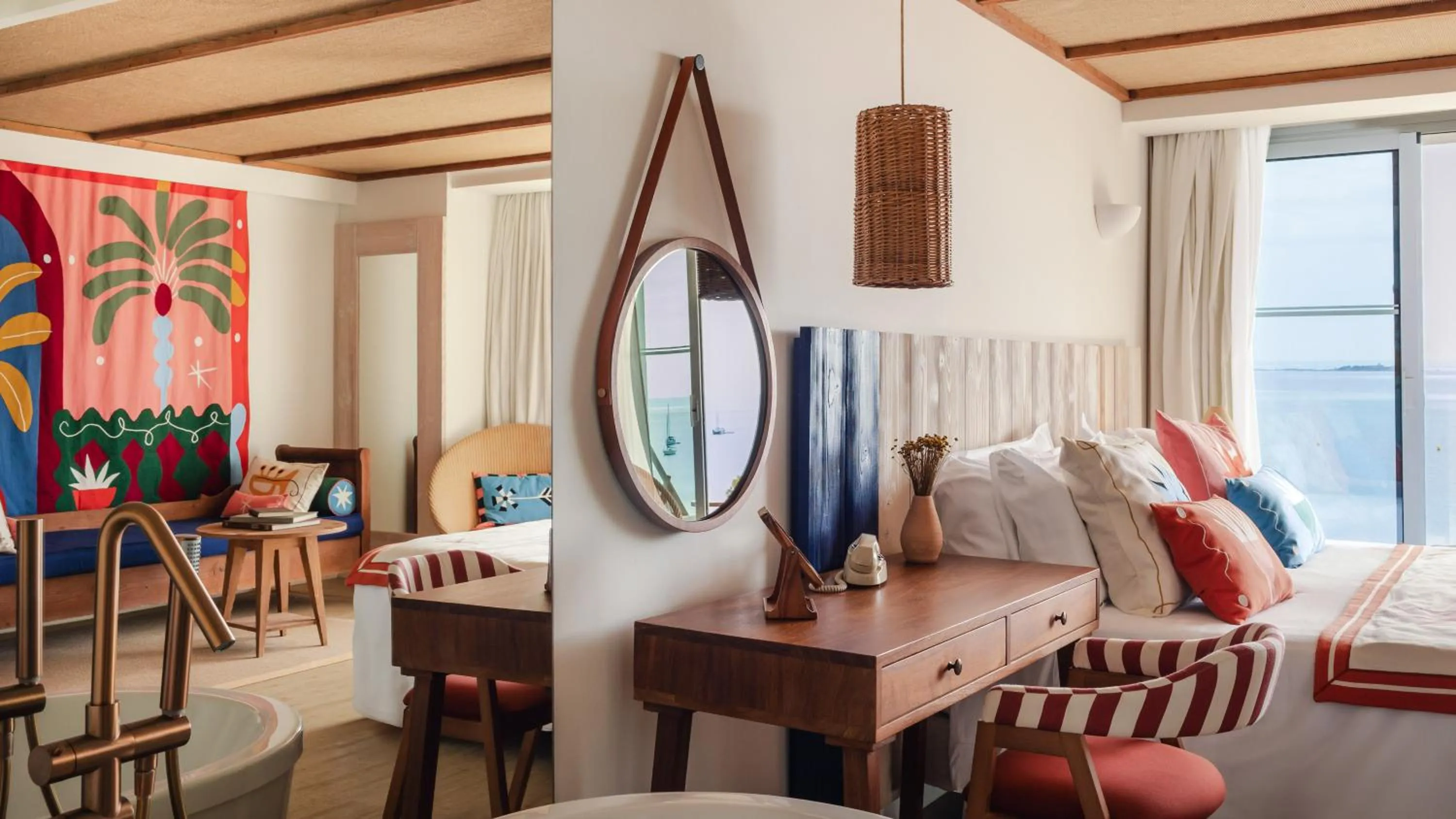 Living room, Bed in Zel Mallorca