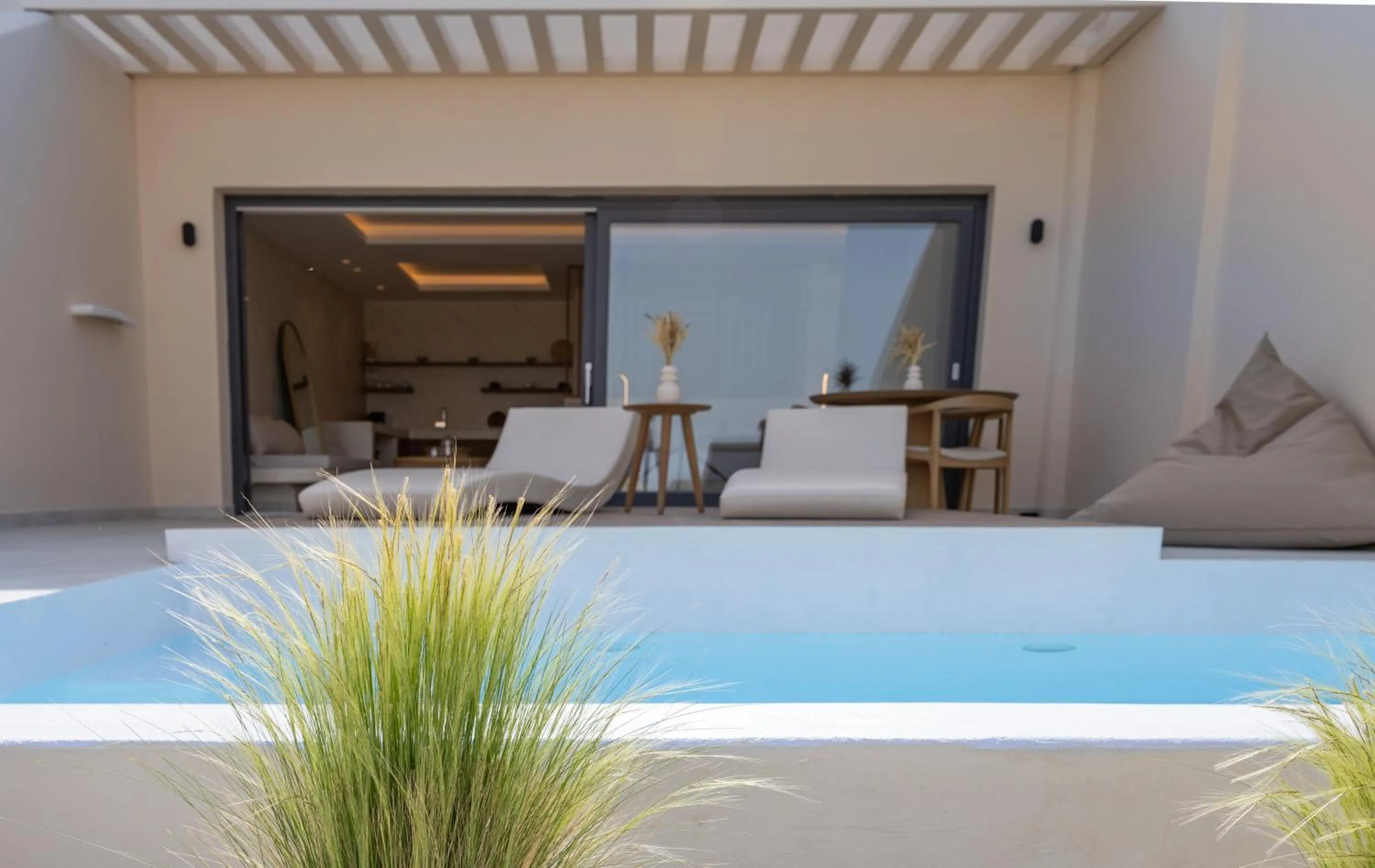 Pool view in Pnoe Luxury Suites