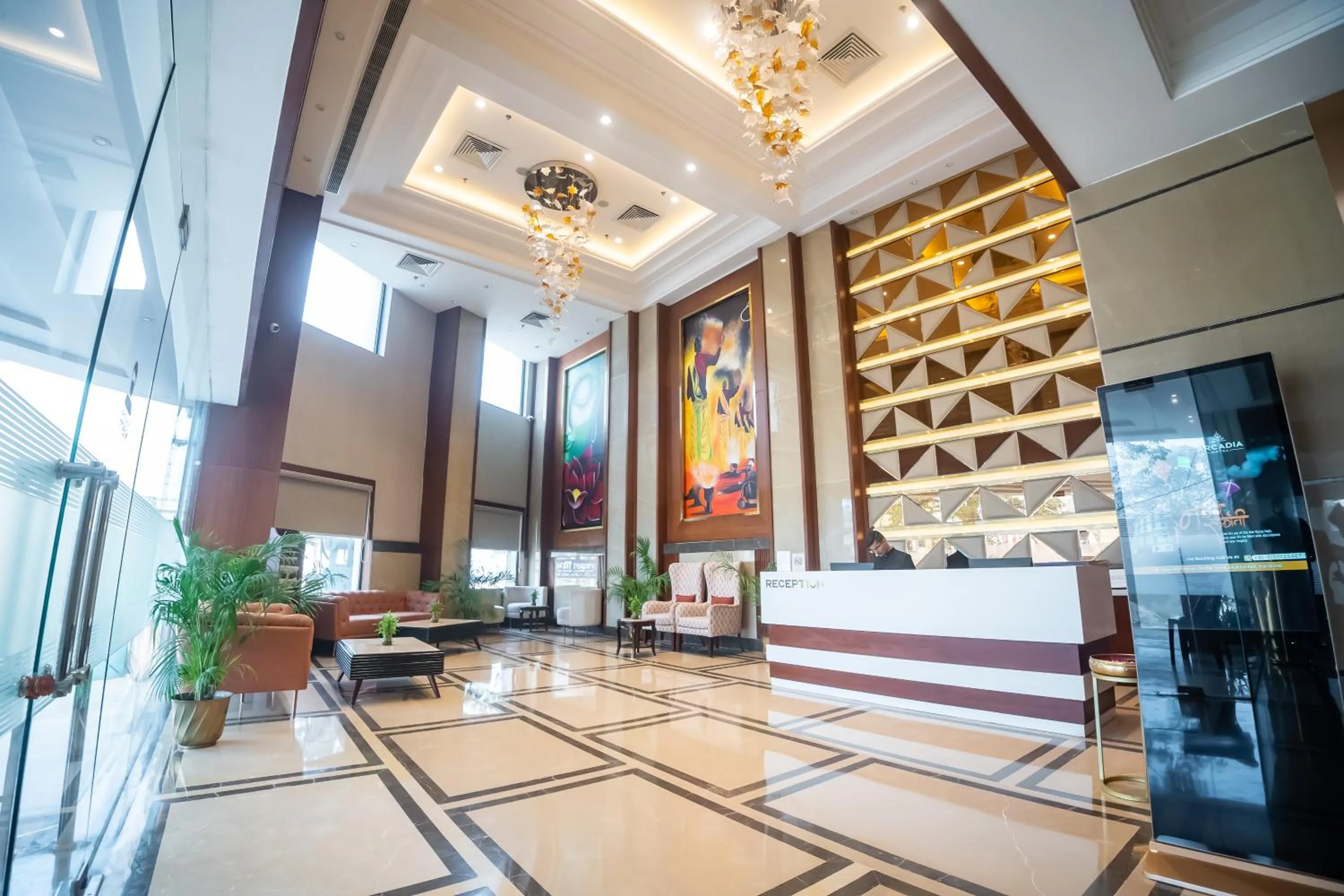 Lobby or reception in Arcadia Hotel