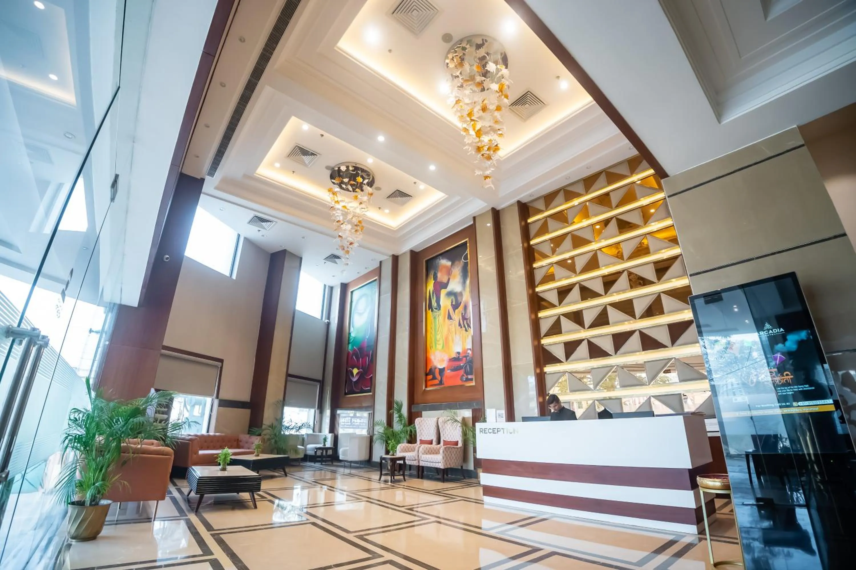 Lobby or reception in Arcadia Hotel