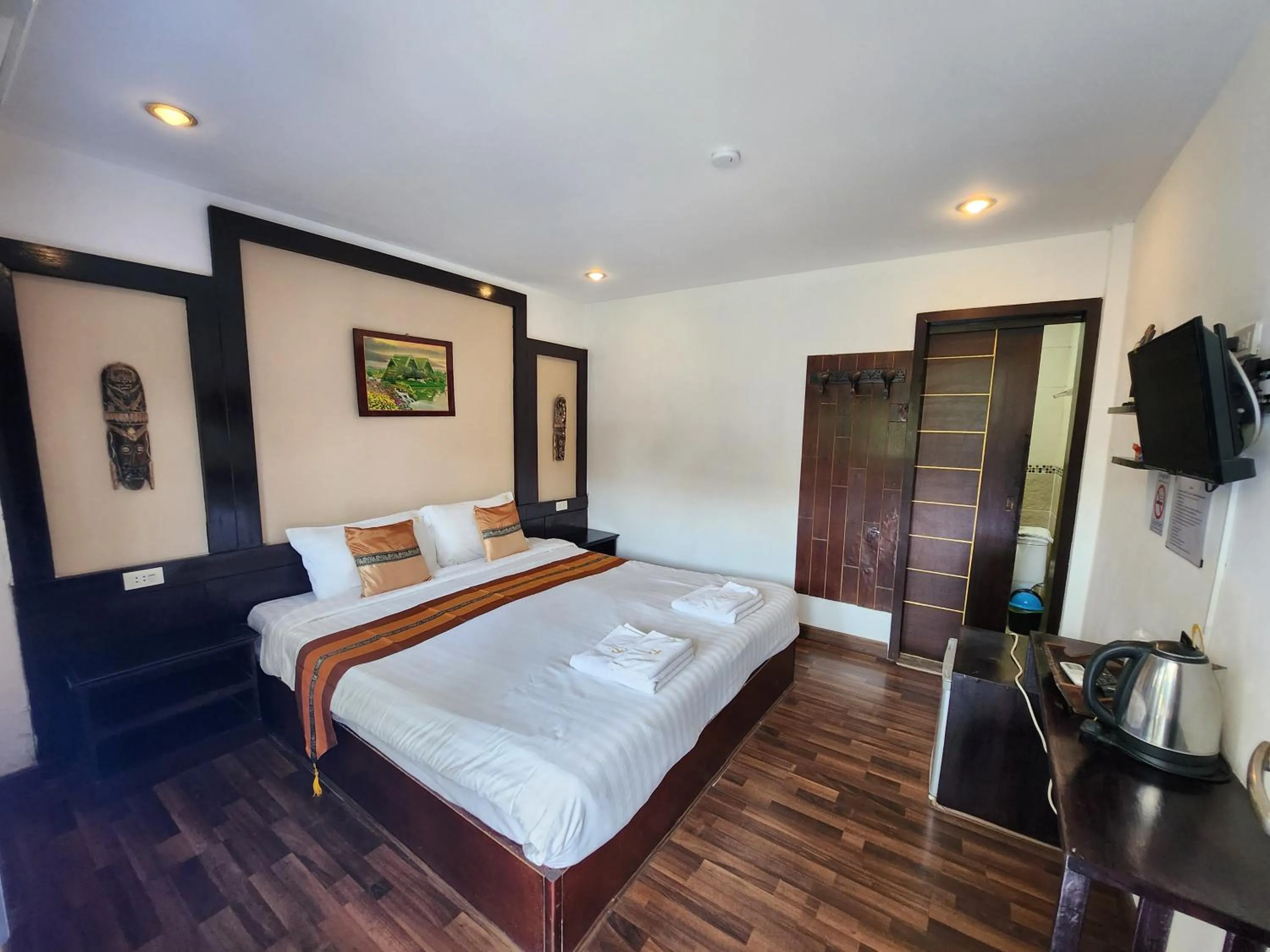 Bed in Pai Residence Hotel