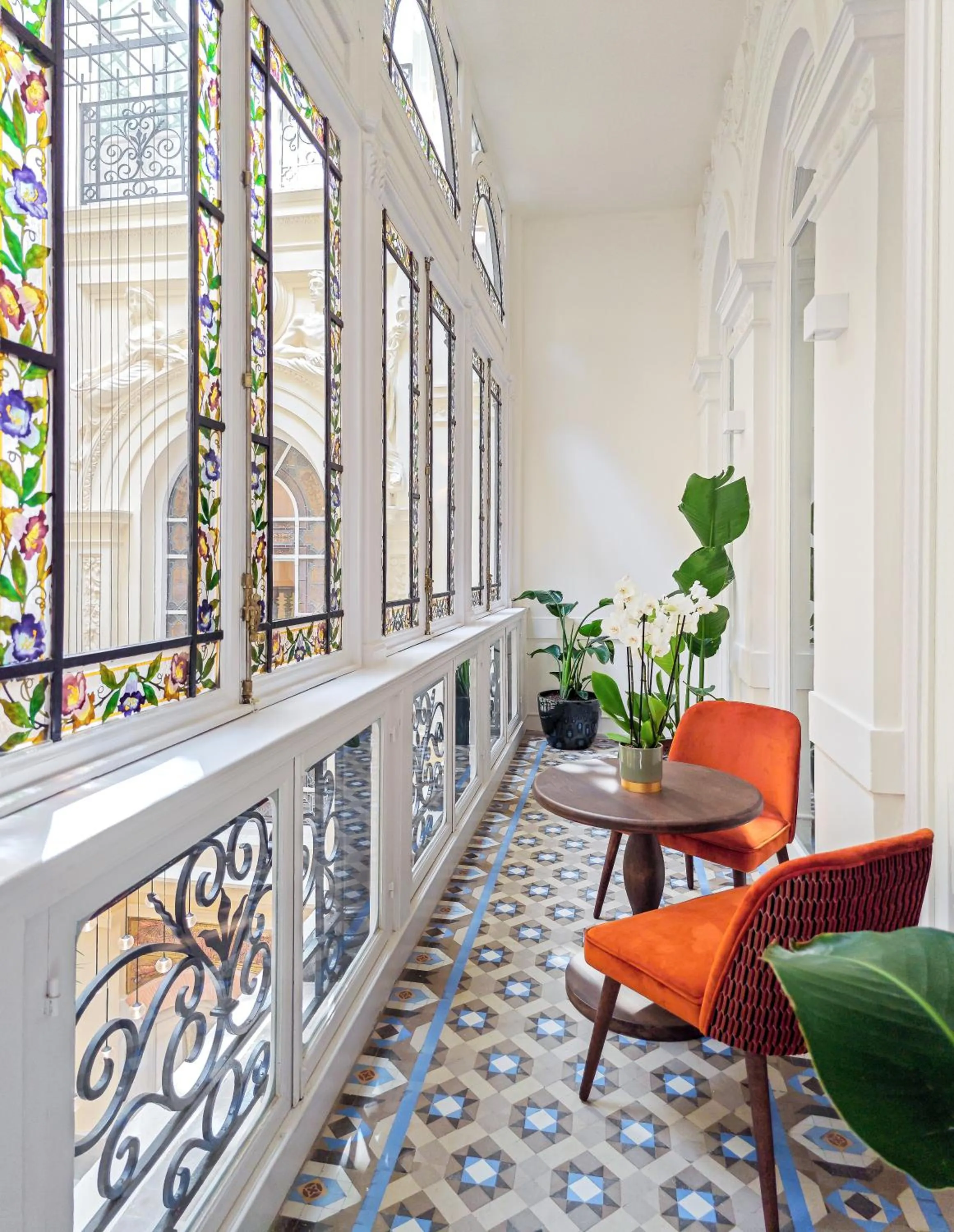 Inner courtyard view in Palacio Gran Vía, a Royal Hideaway Hotel
