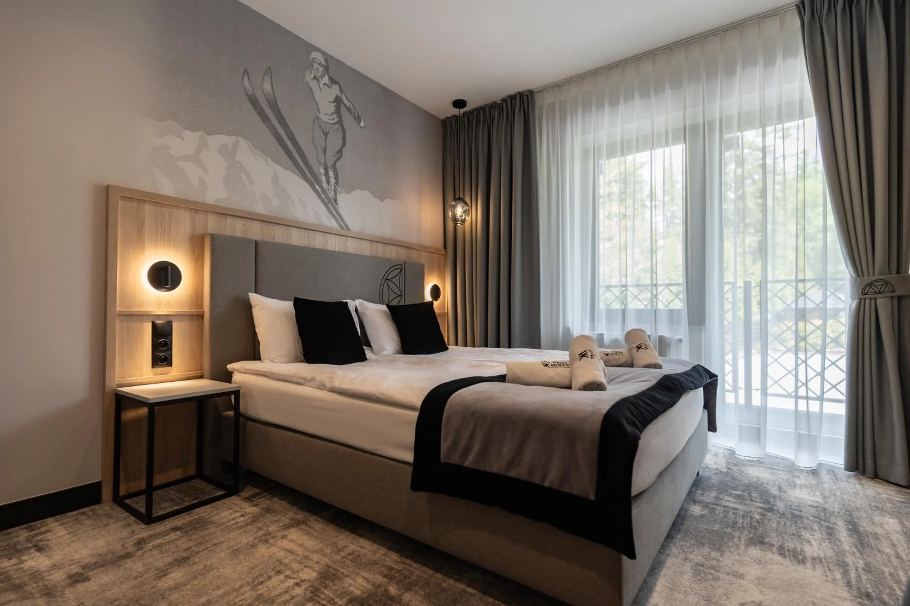 Bed in Wielka Krokiew Residence&SPA - Zakopane - JACUZZI, SAUNA, TĘŻNIA SOLANKOWA, SPA, GRILL