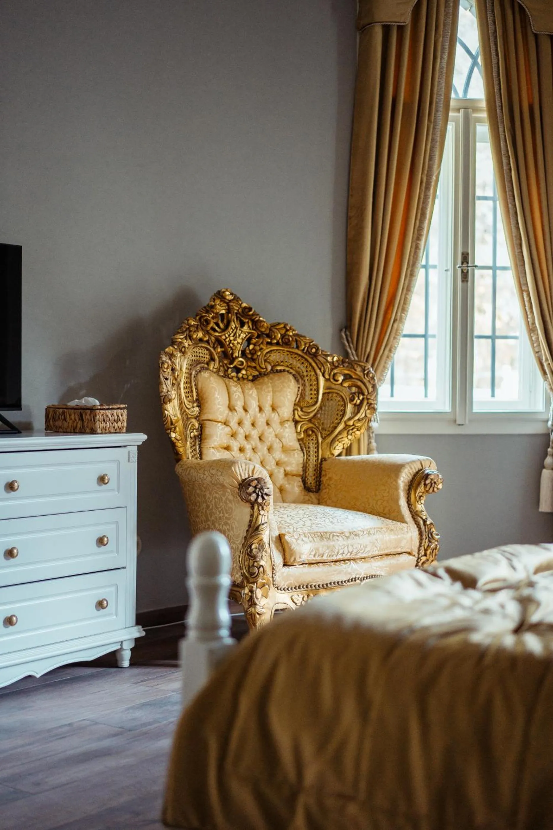 Seating area, Bed in Hrad Kunzov Boutique Hotel & SPA & Restaurant