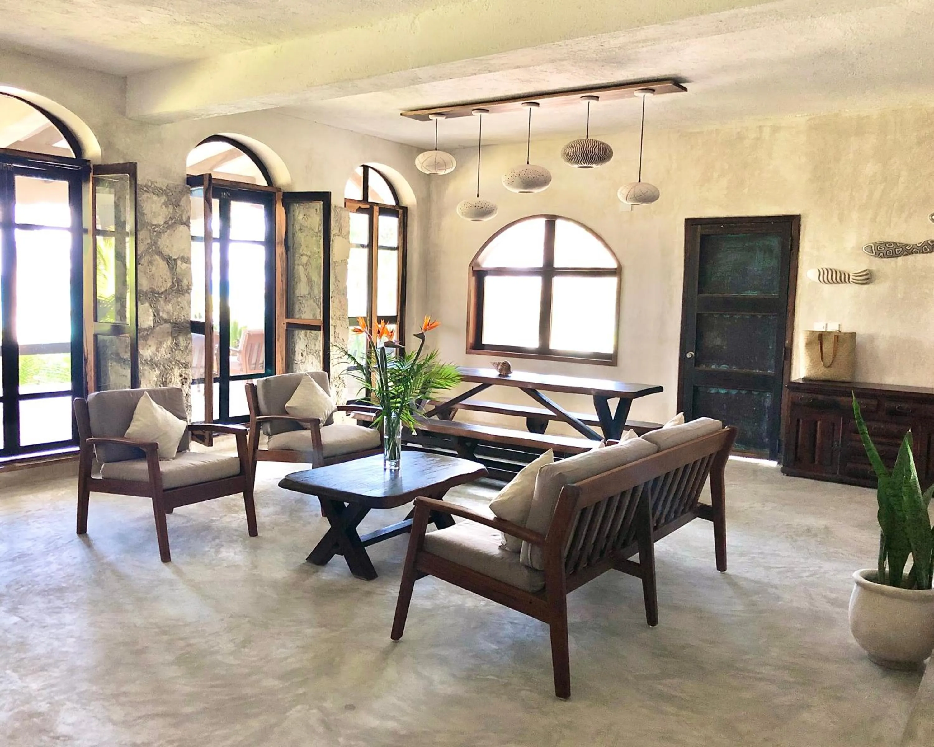 Seating area in Olas Tulum