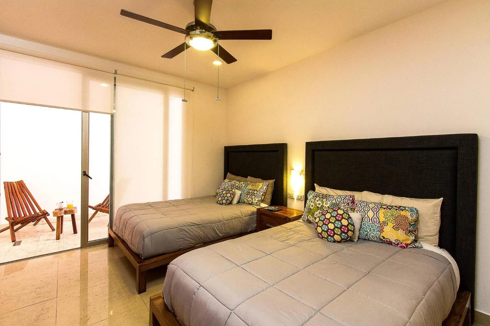 Bed in Breathtaking 2 Bedroom, Private Terrace - Bbq