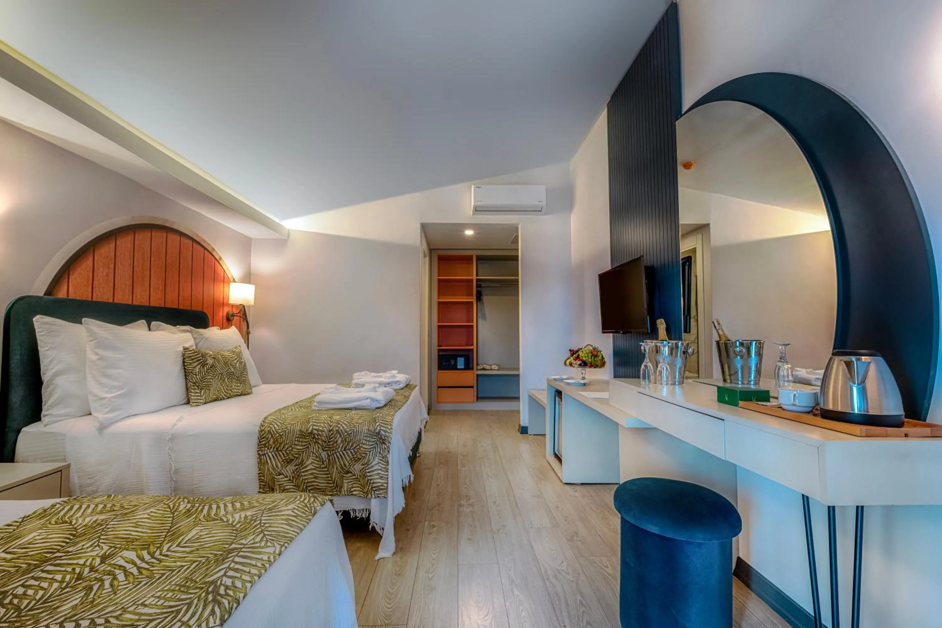 Bed in La Benata Beach Hotel