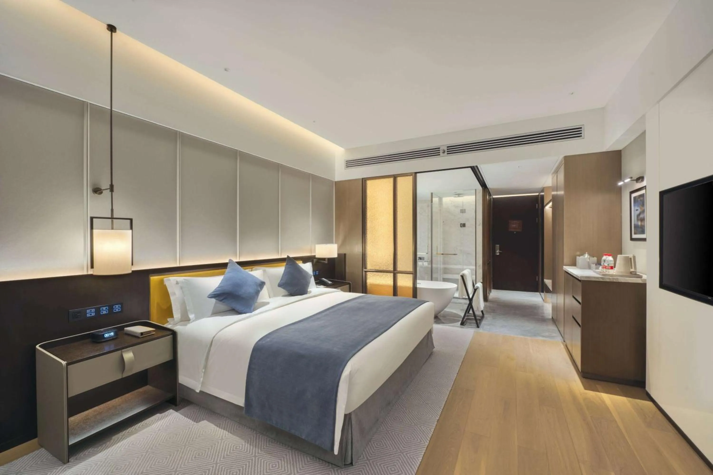 Photo of the whole room, Bed in Wyndham Xiong'an