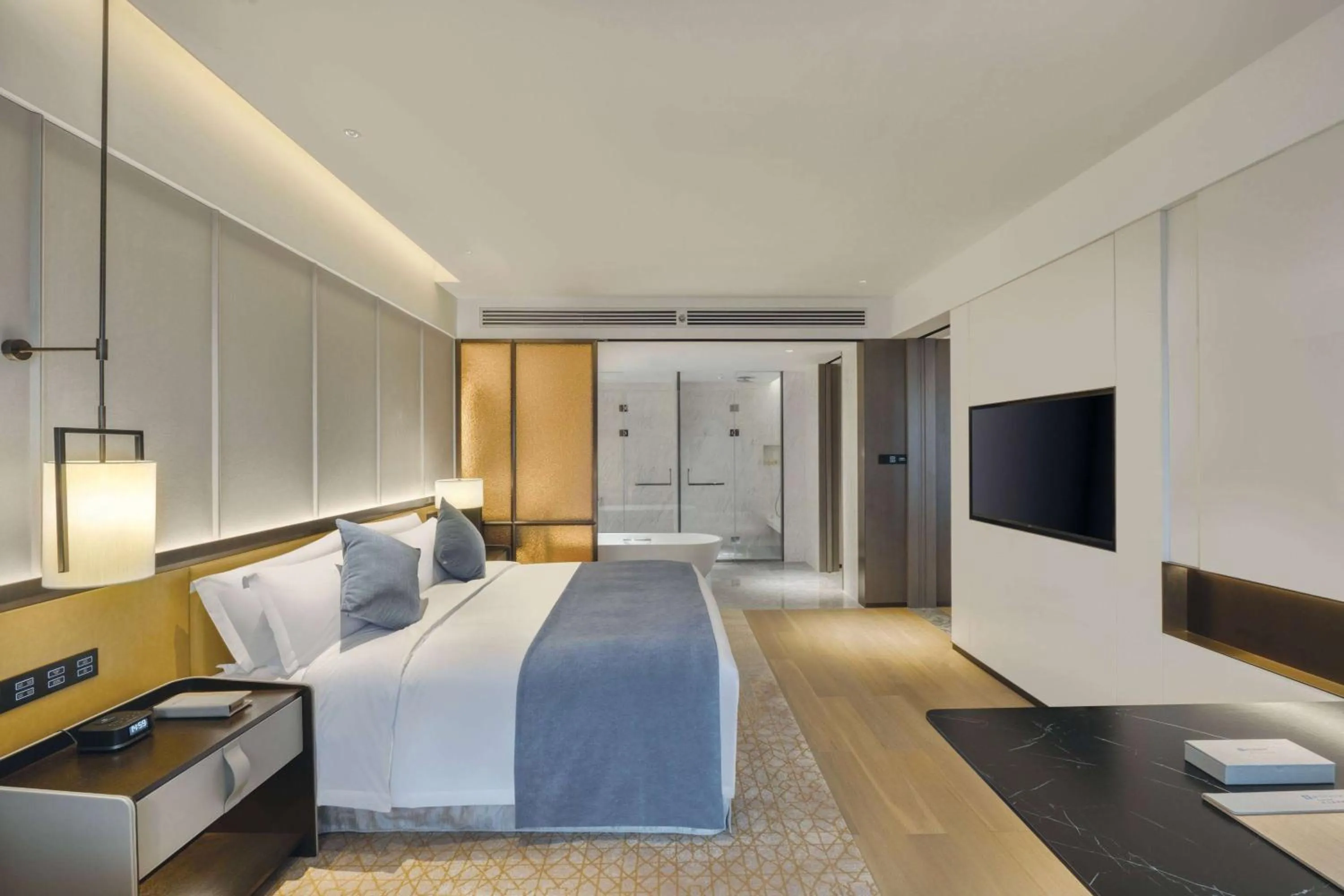 Photo of the whole room, Bed in Wyndham Xiong'an