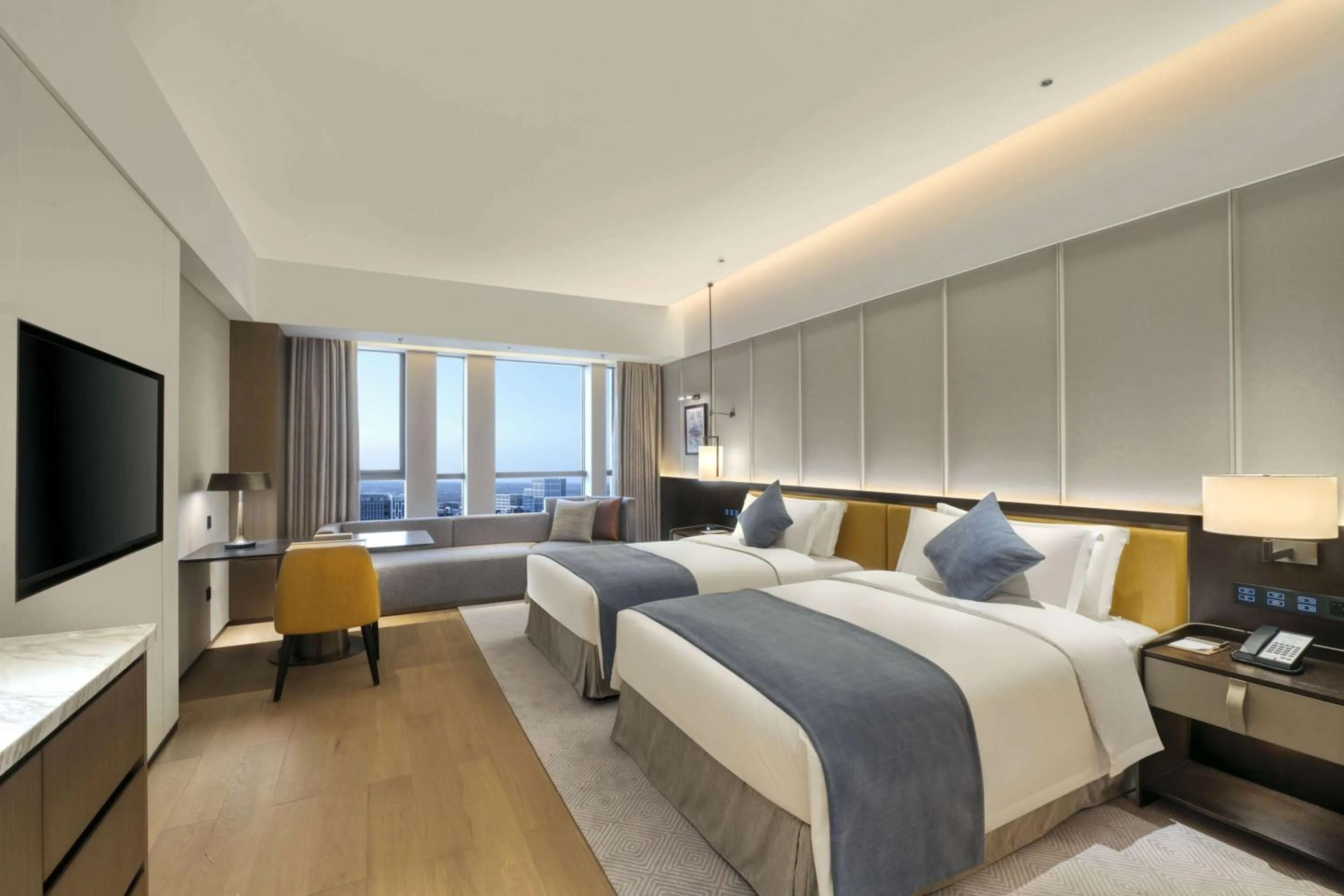 Photo of the whole room, Bed in Wyndham Xiong'an